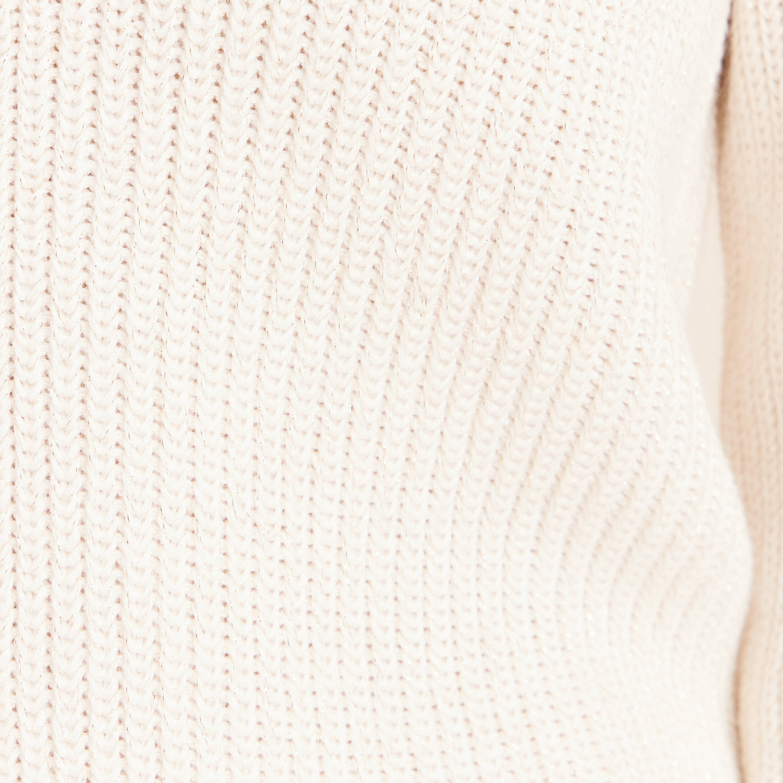Gilet col v manches longues ecru femme
