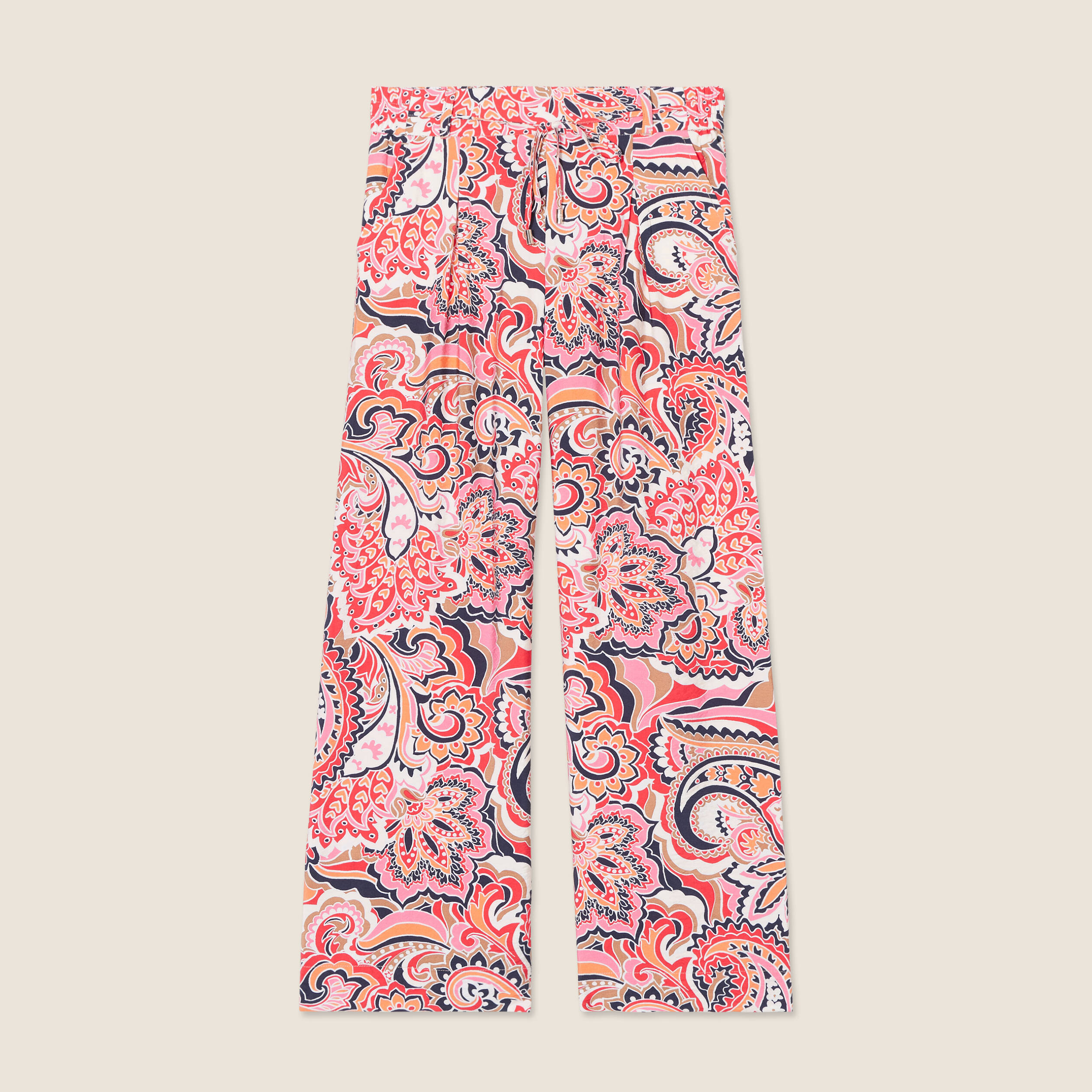 Pantalon fluide 7/8ème multicolore femme