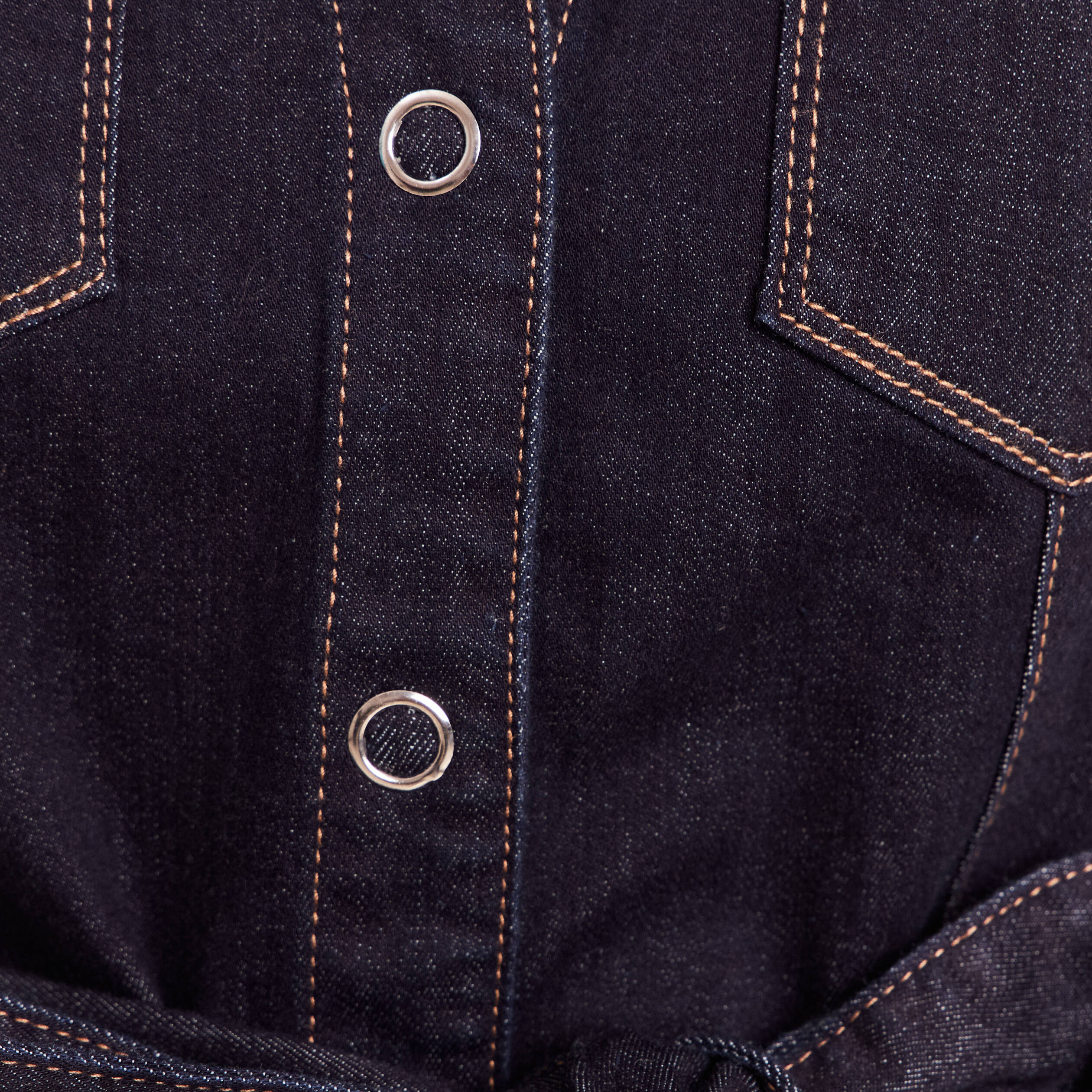 Robe jean &eacute;vas&eacute;e col chemise denim brut femme