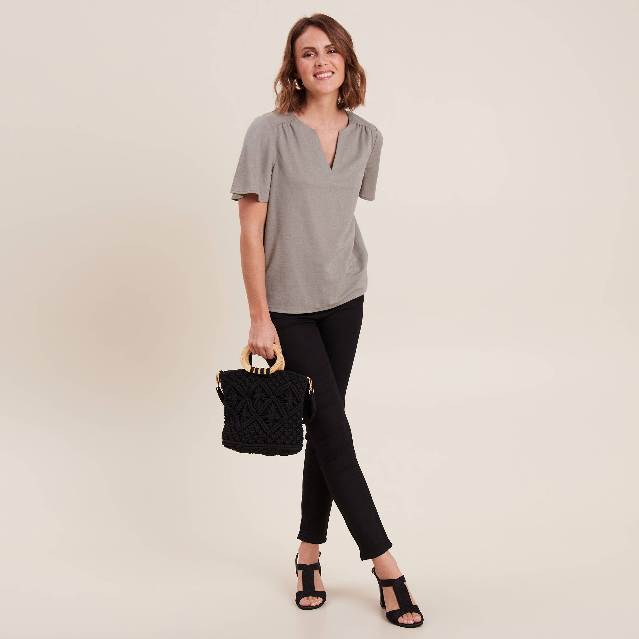 t shirt manches courtes vert clair femme T-shirt manches courtes vert clair femme