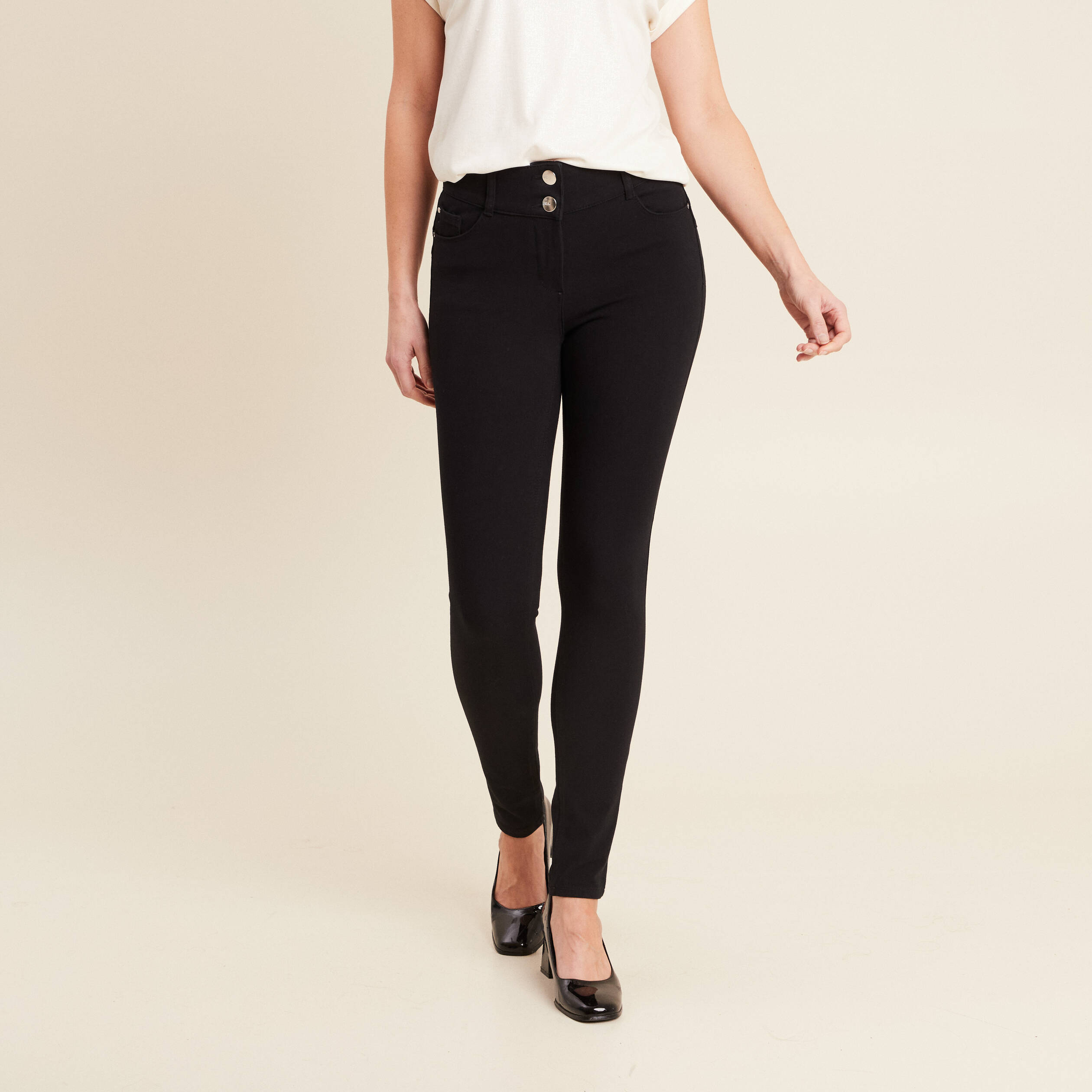 Pantalon magique le Sculptant coupe slim noir femme