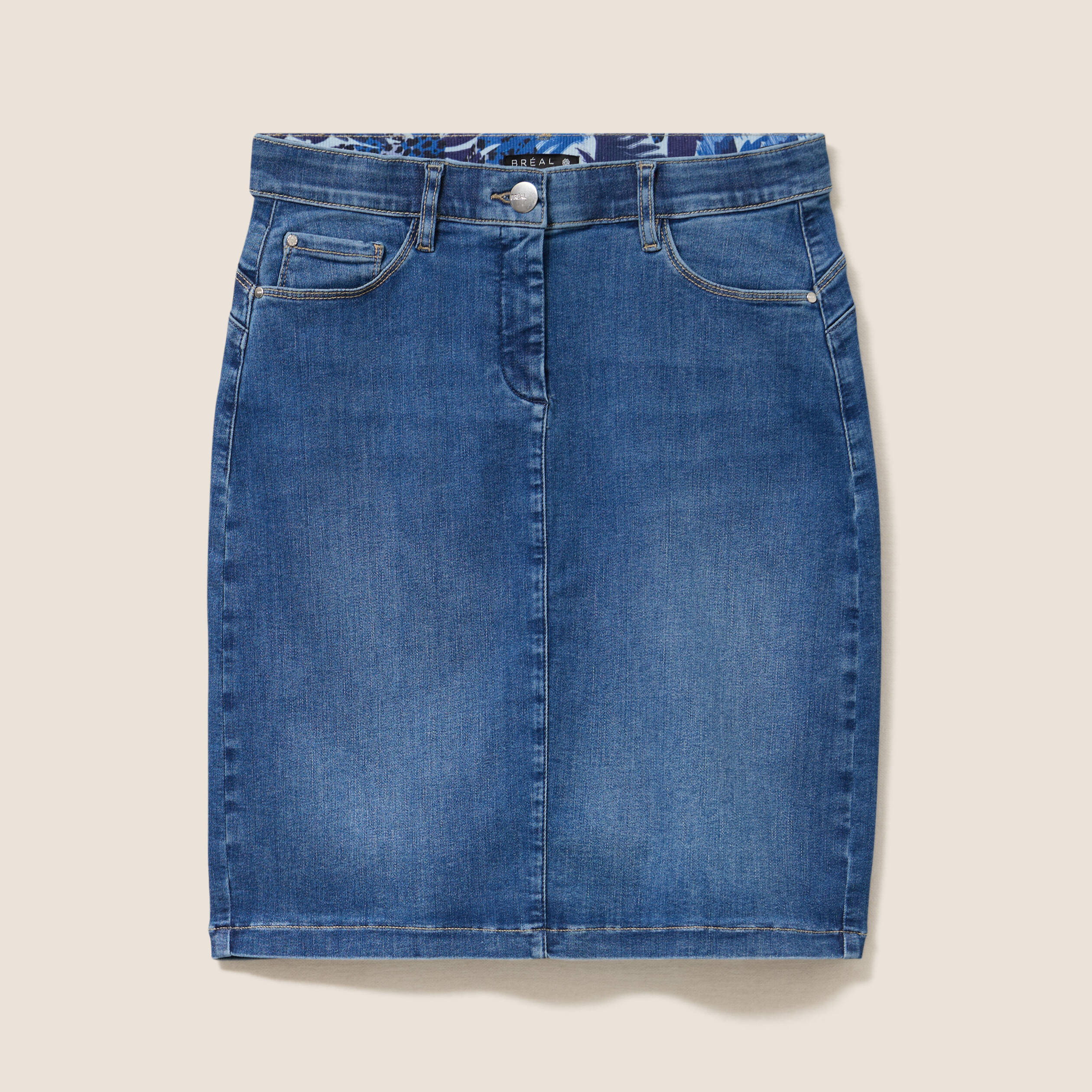 Jupe magique l'unique denim double stone femme