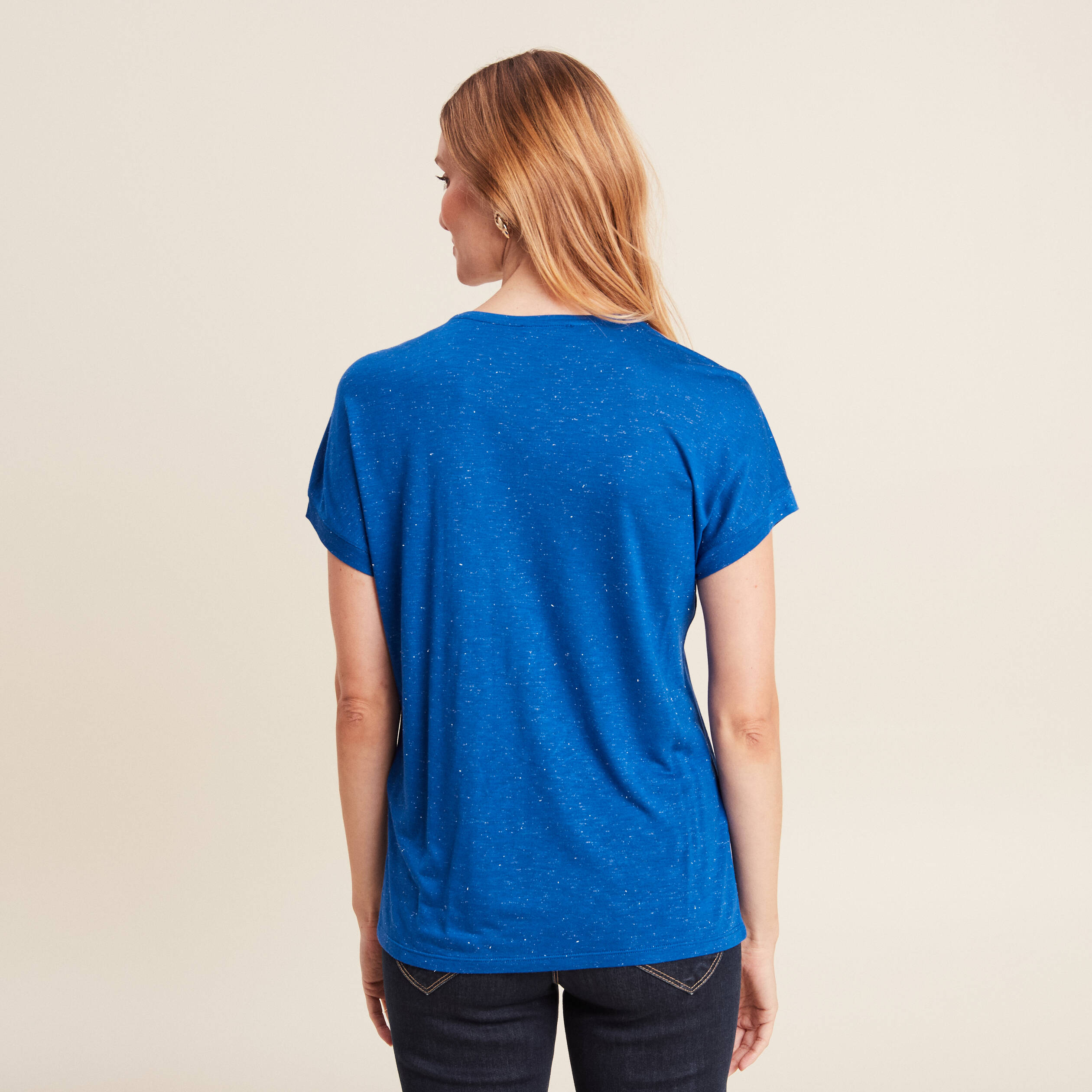 T-shirt manches courtes bleu electrique femme