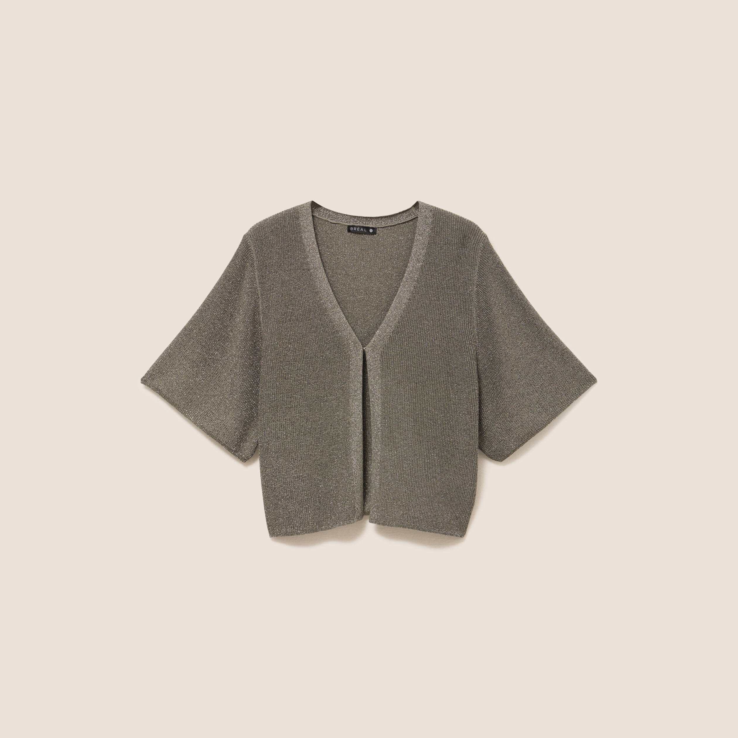 Gilet manches courtes vert clair femme