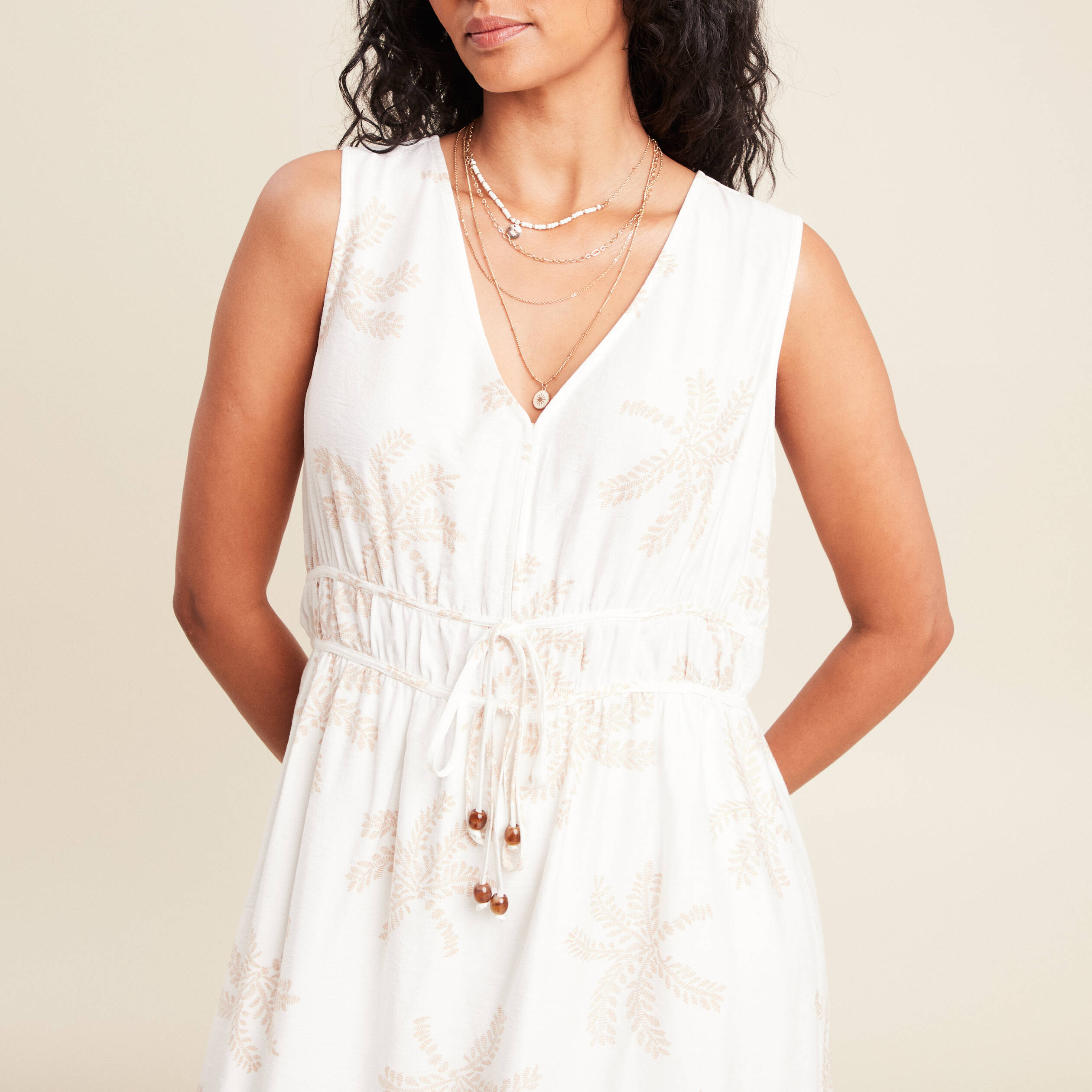 robe evasee col v doublee beige femme robe évasée col V doublée beige femme