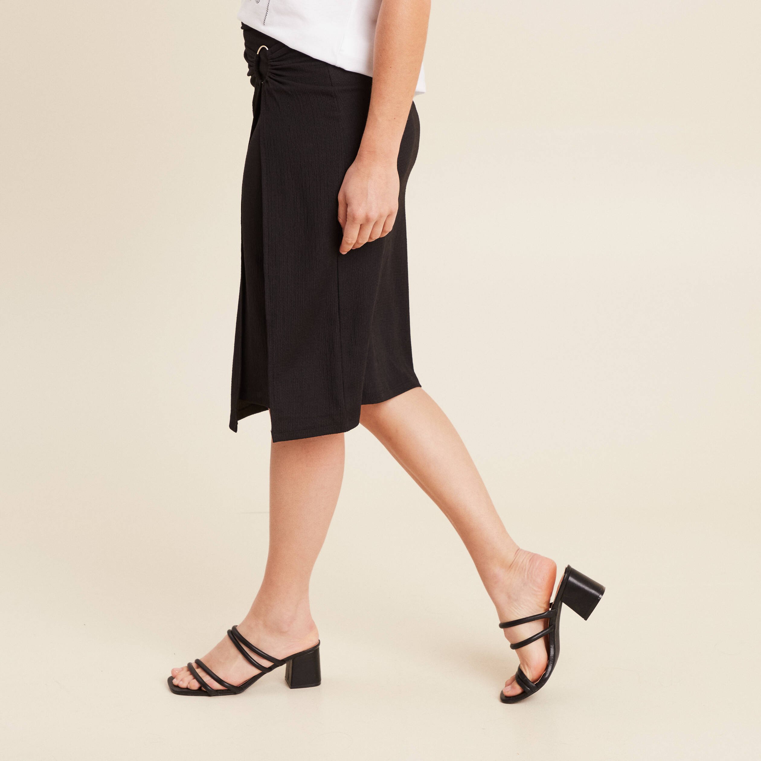 jupe droite longueur genou noir femme Jupe droite longueur genou noir femme