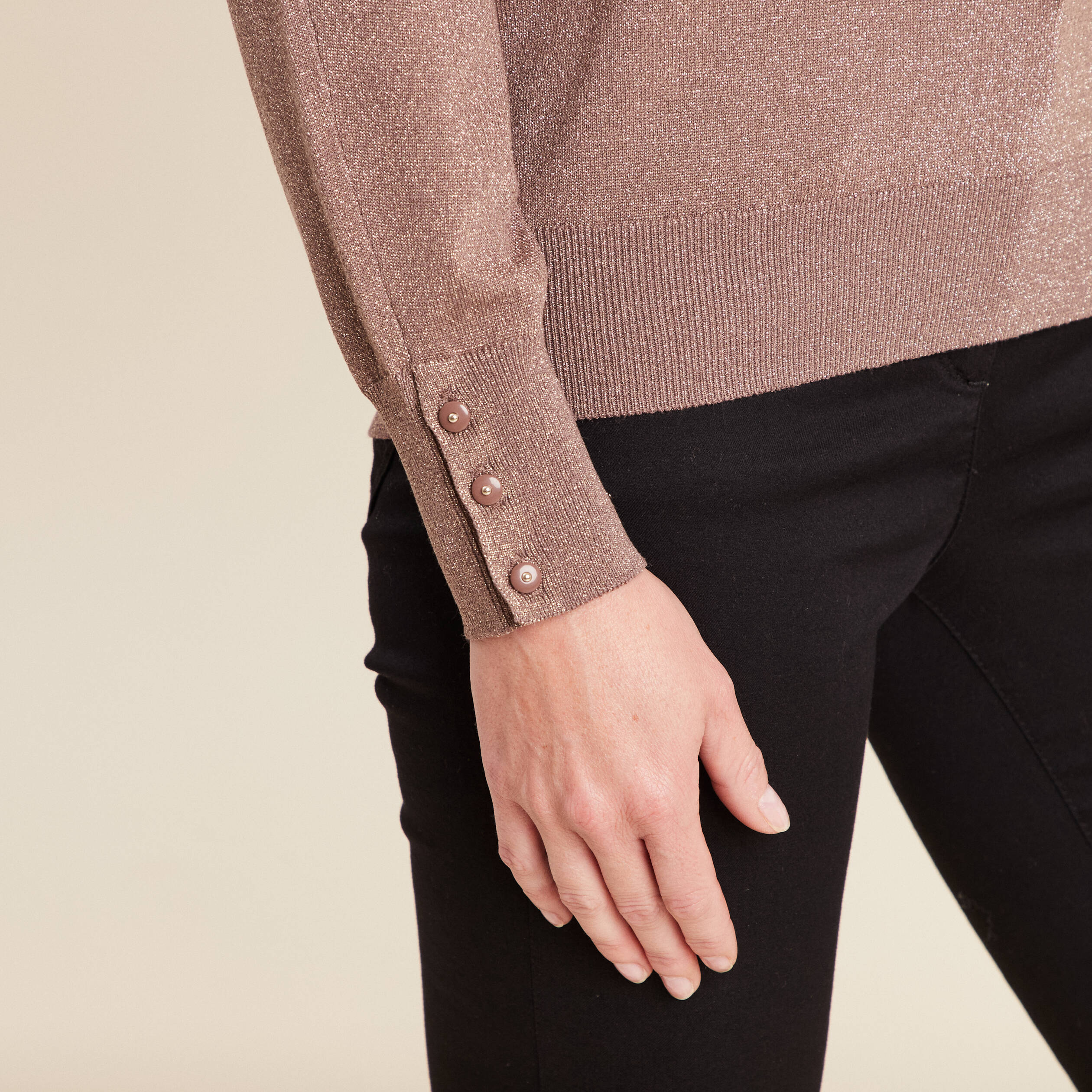 pull manches longues couleur cuivre femme Pull manches longues couleur cuivre femme