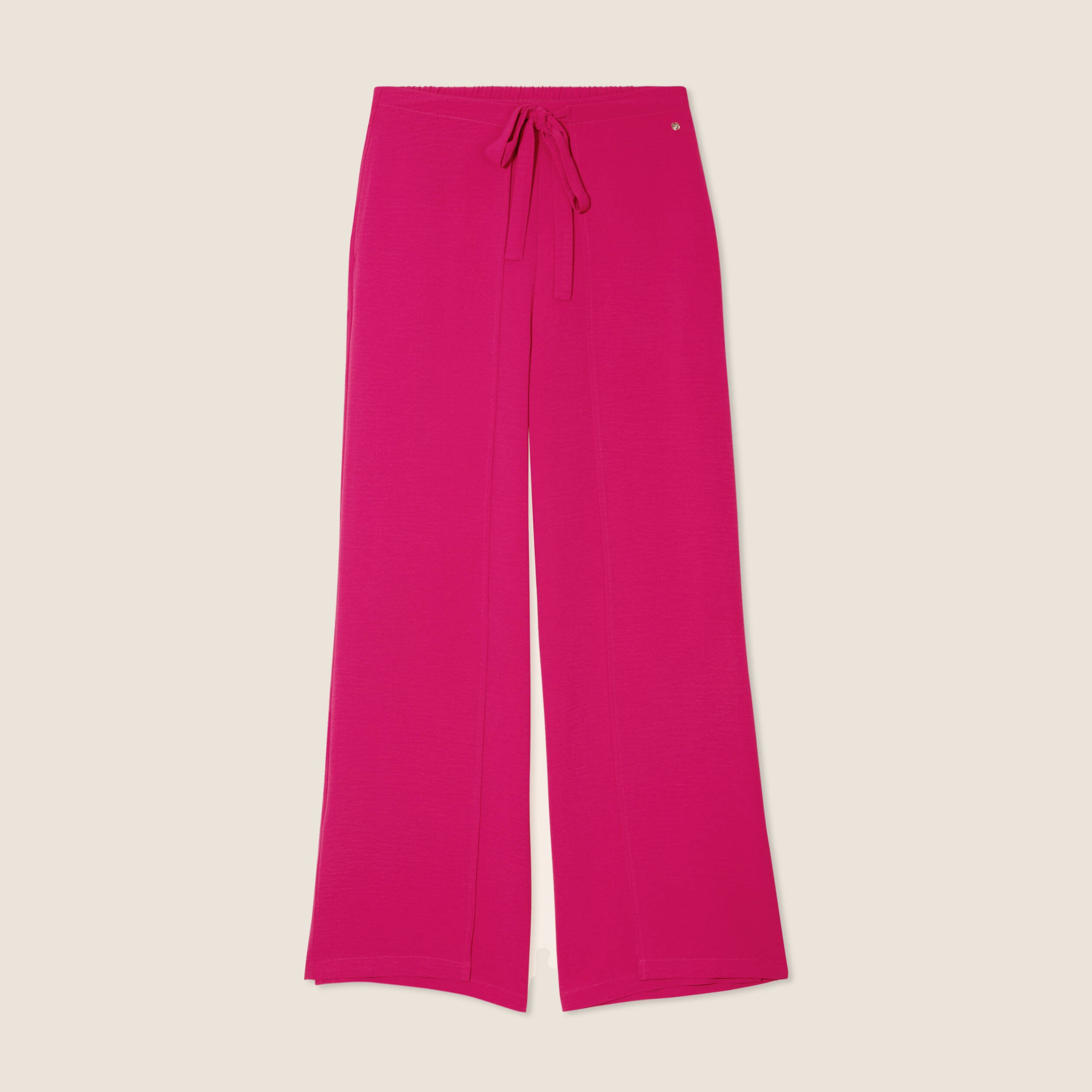 Pantalon portefeuille rose fushia femme