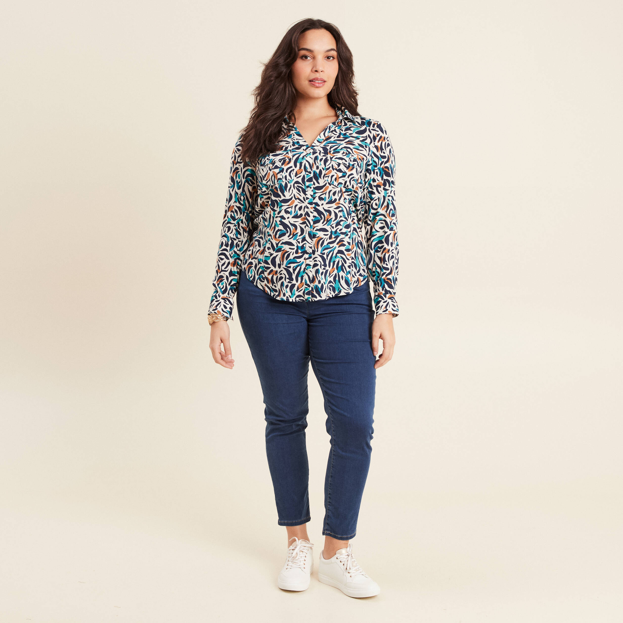 chemise manches longues bleu canard femme Chemise manches longues bleu canard femme