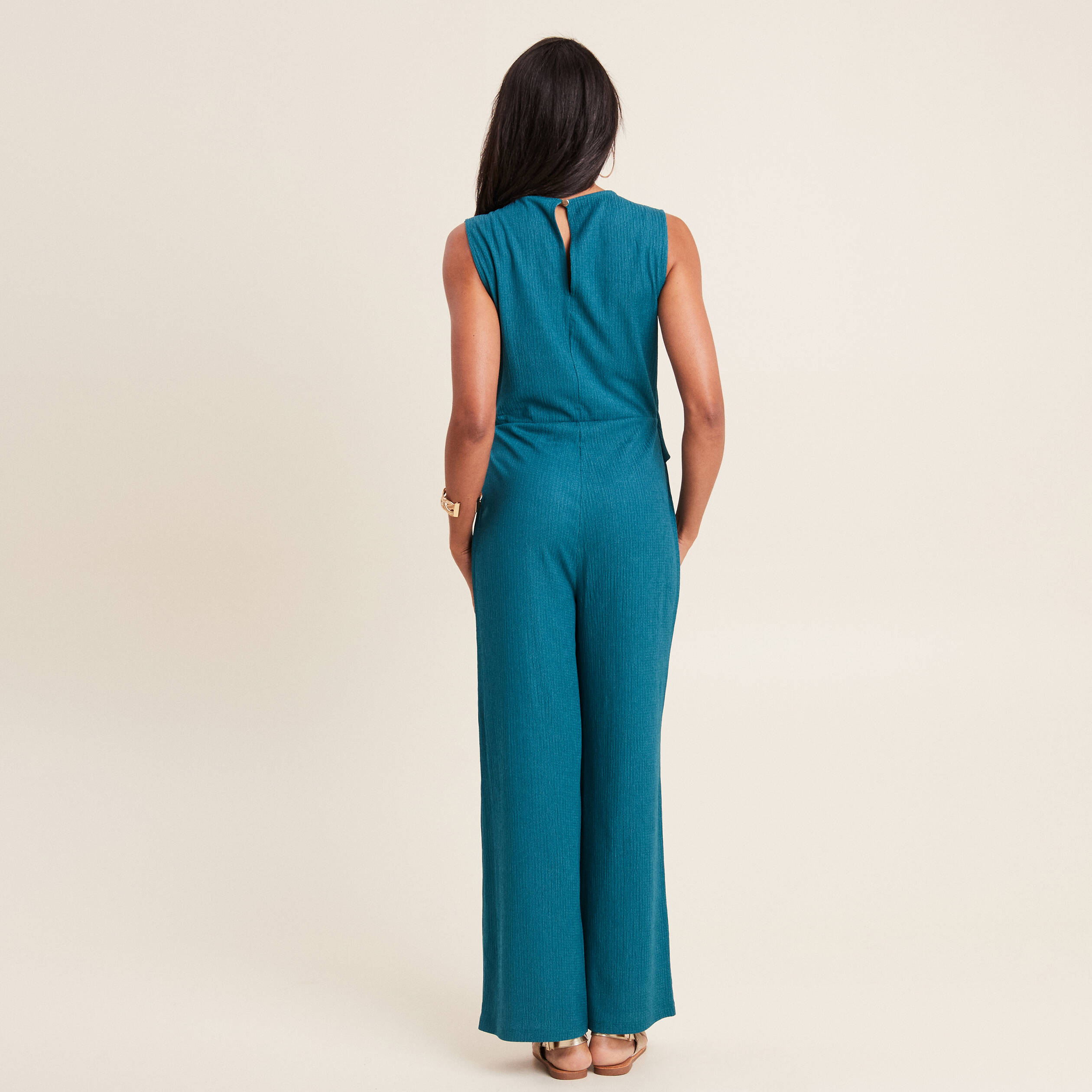 Combinaison pantalon vert femme