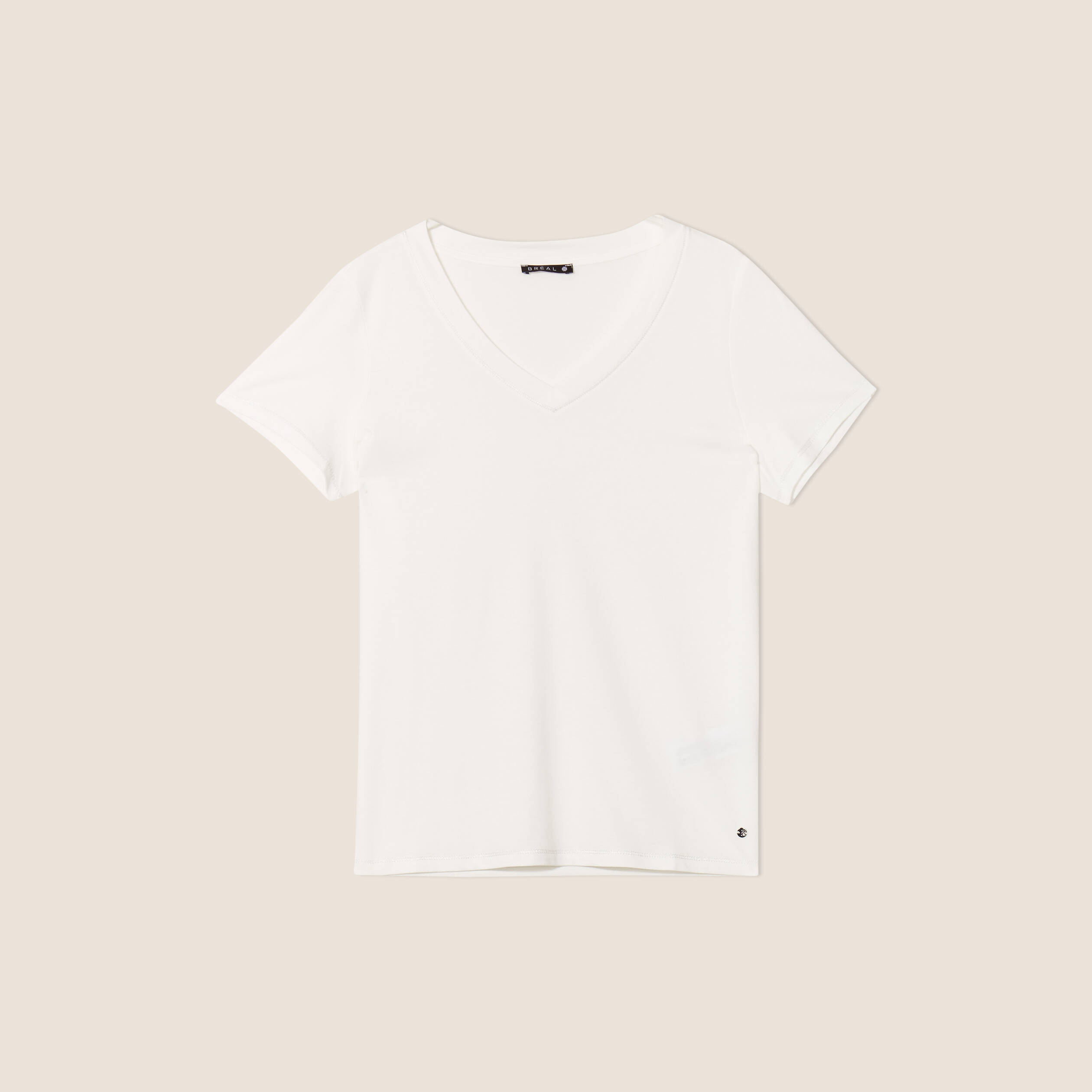 t shirt manches courtes ecru femme T-shirt manches courtes ecru femme