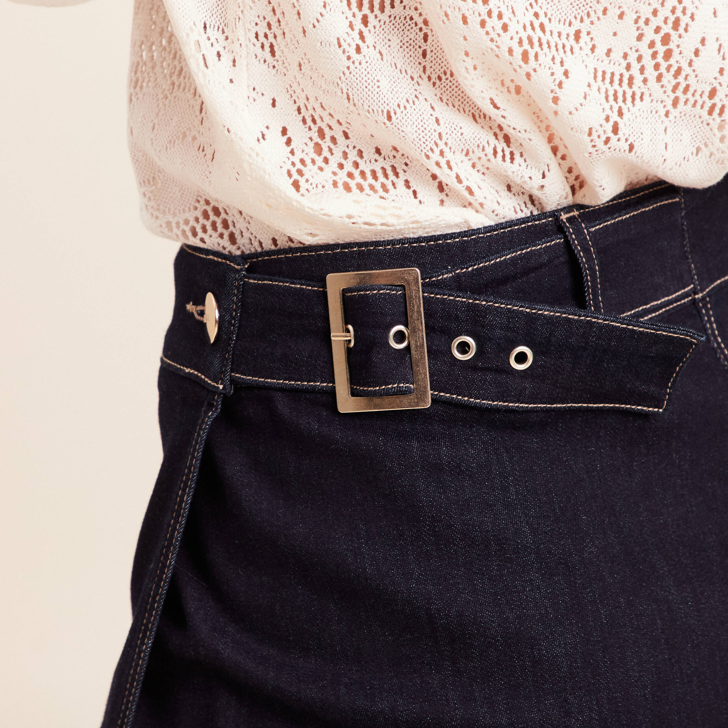 Jupe en jeans bleu - fille - Okaïdi - taille 12 ans - Label Emmaüs