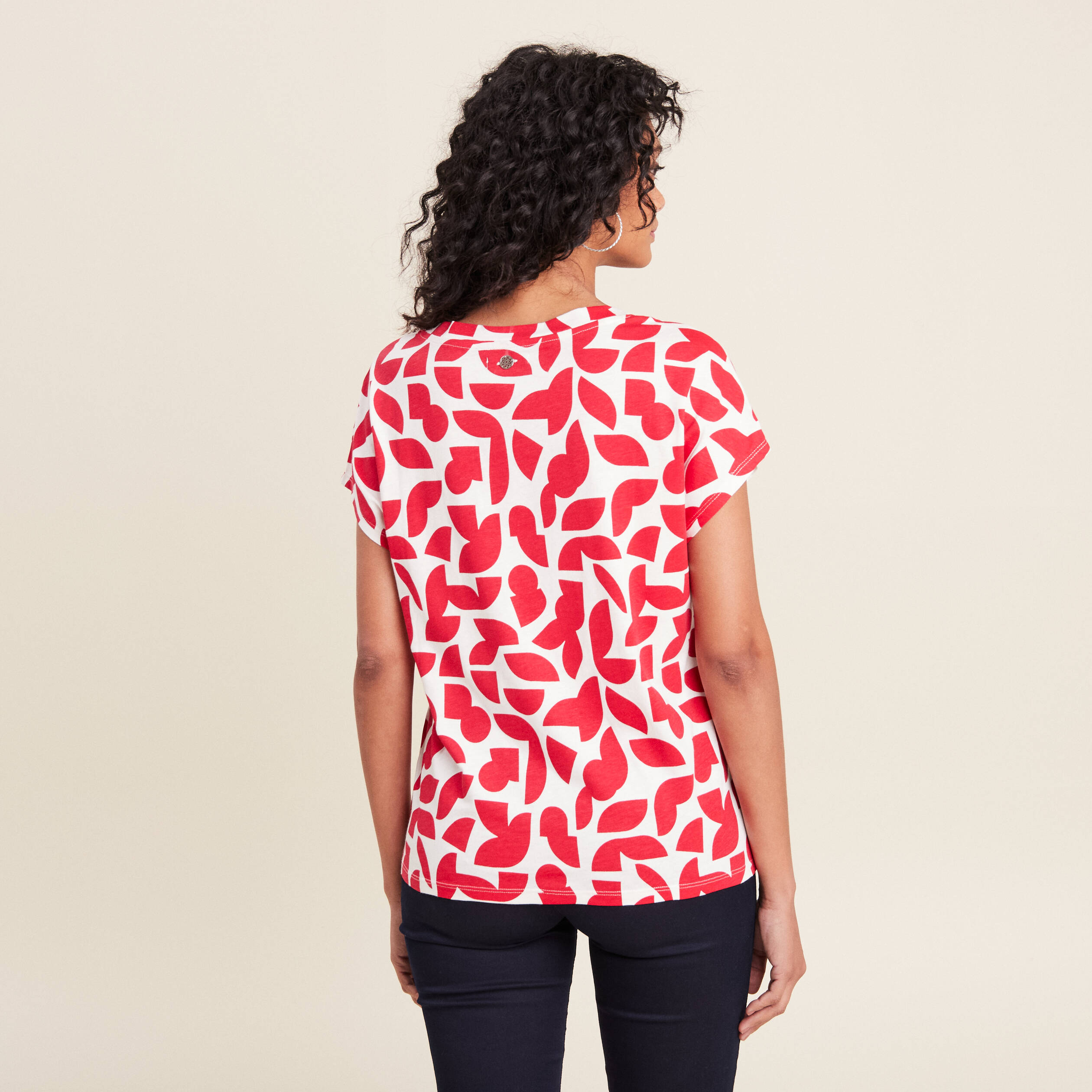 T-shirt manches courtes noir femme