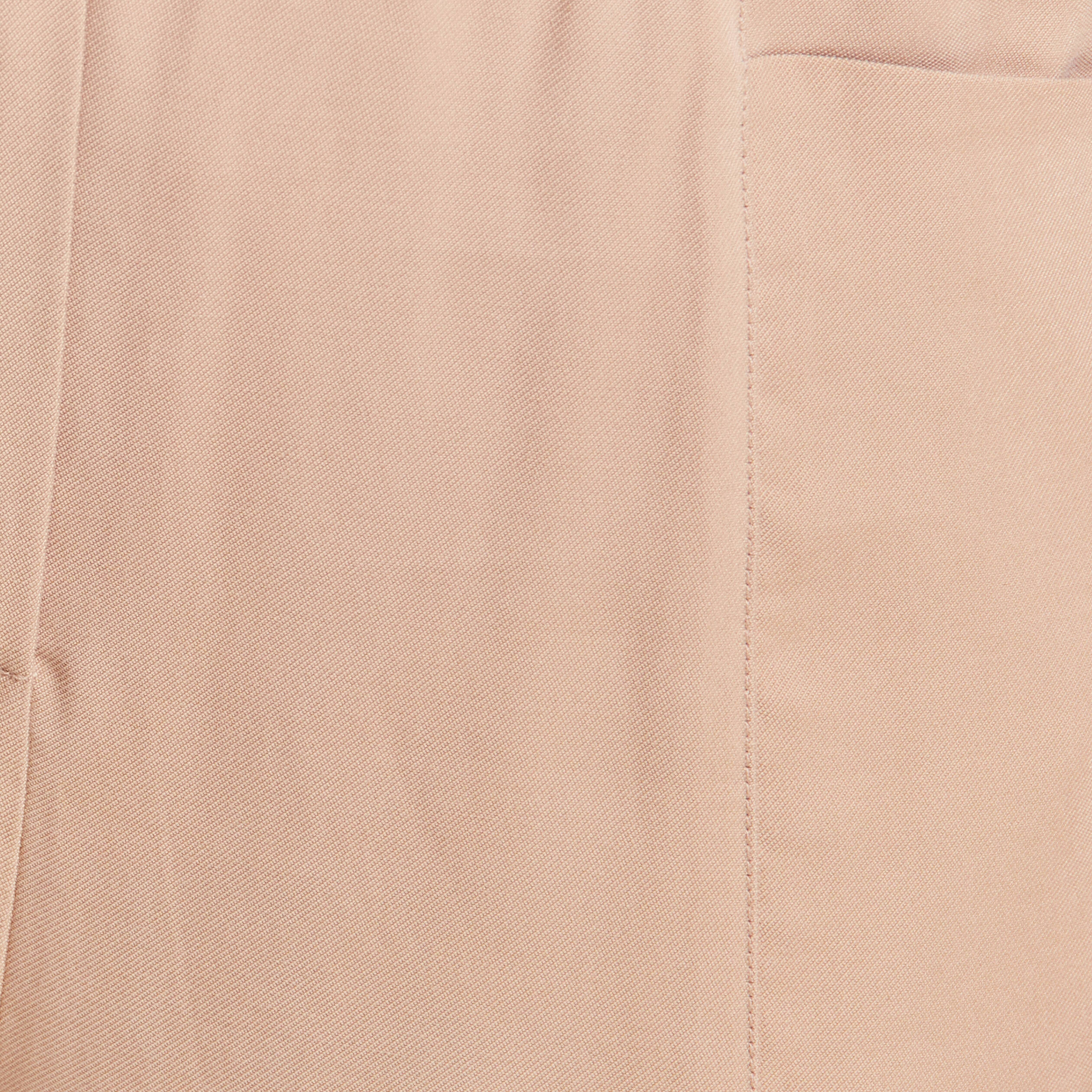 Pantalon carotte 7/8&egrave;me beige femme