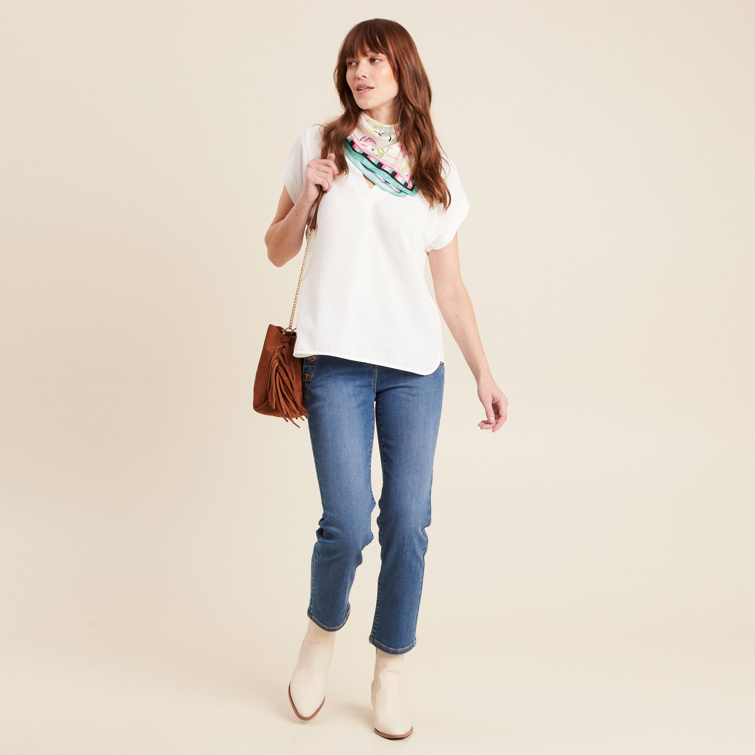 blouse manches courtes ecru femme Blouse manches courtes ecru femme