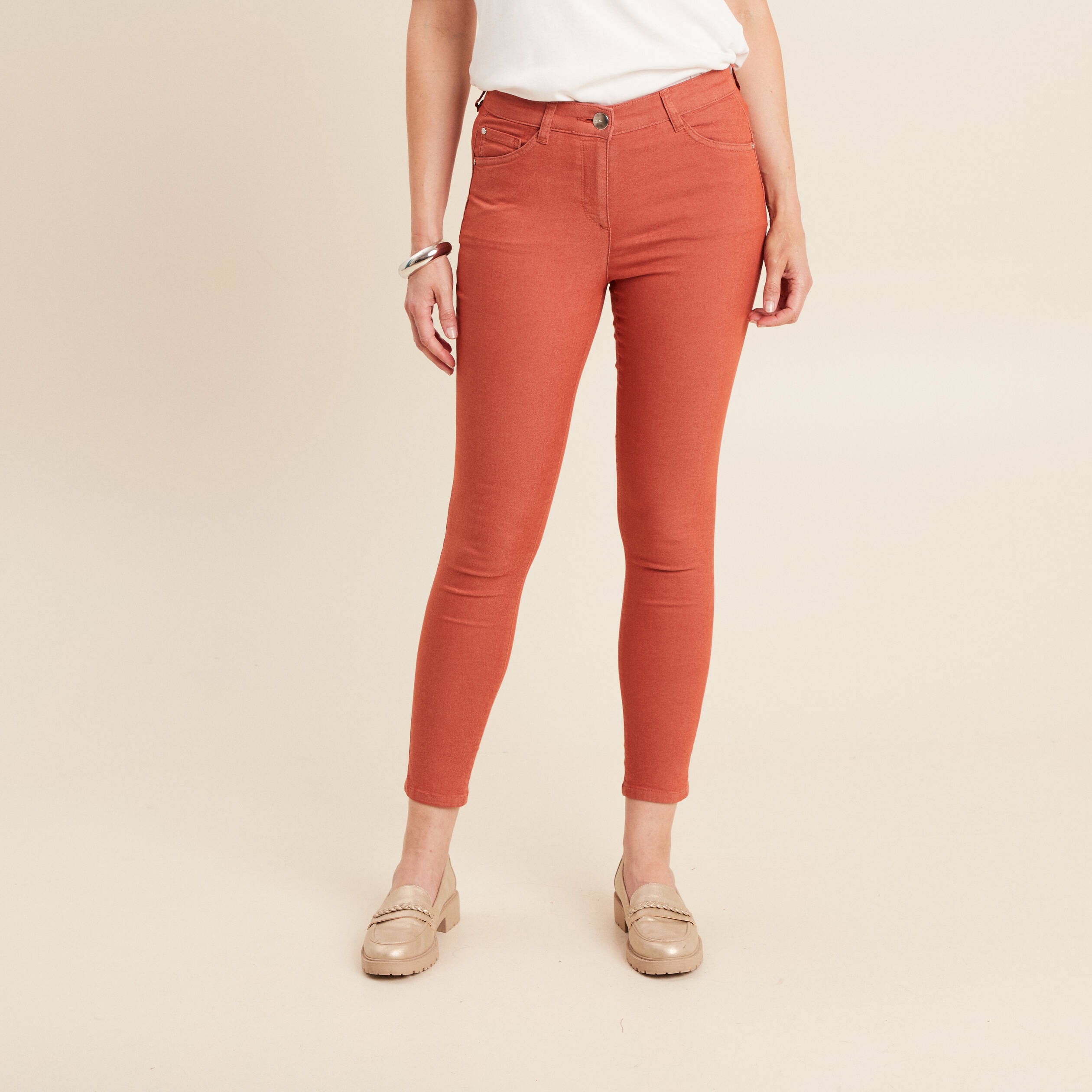 Pantalon magique Le L&eacute;ger coupe ajust&eacute;e vieux rose femme