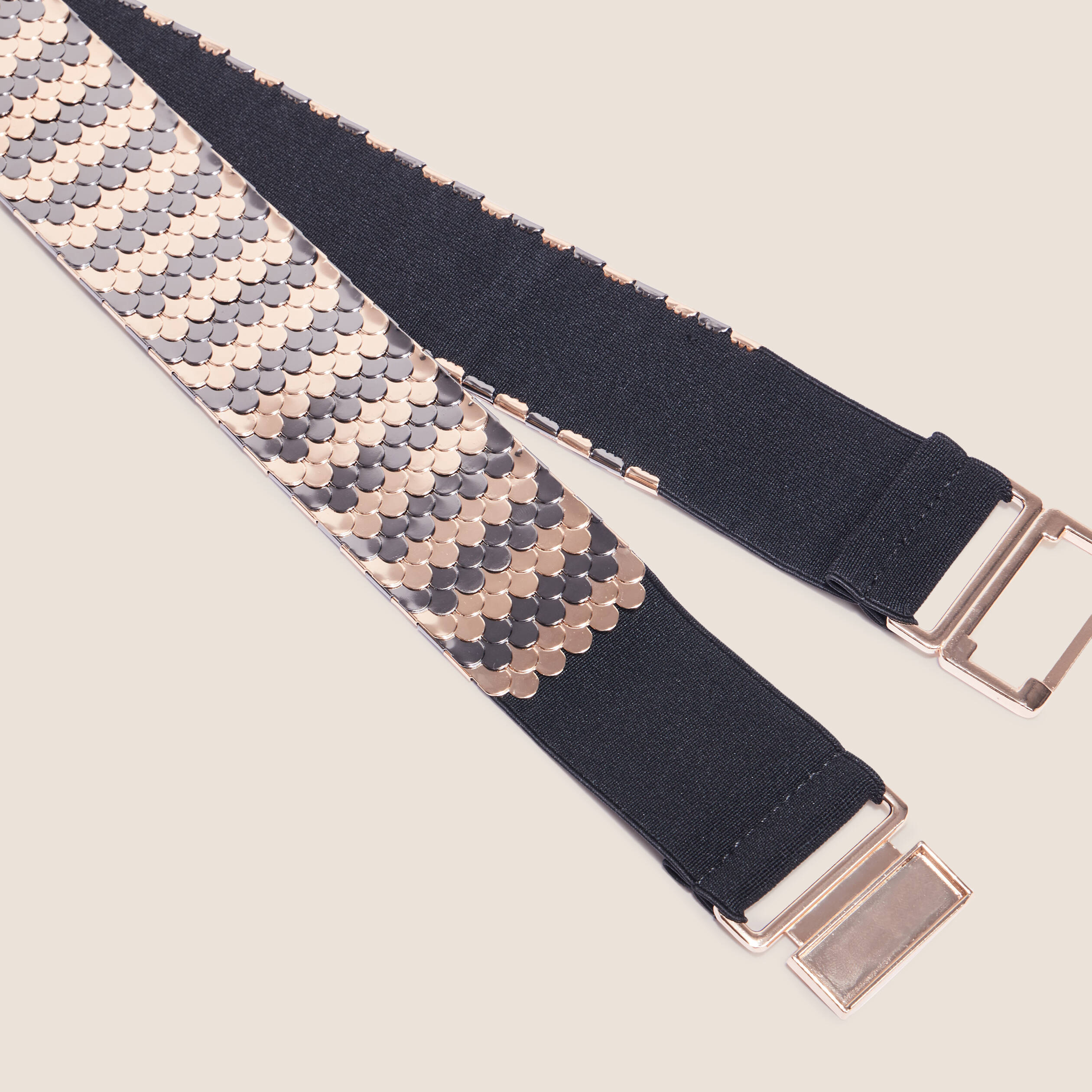 Ceinture elastiquee couleur or femme Breal