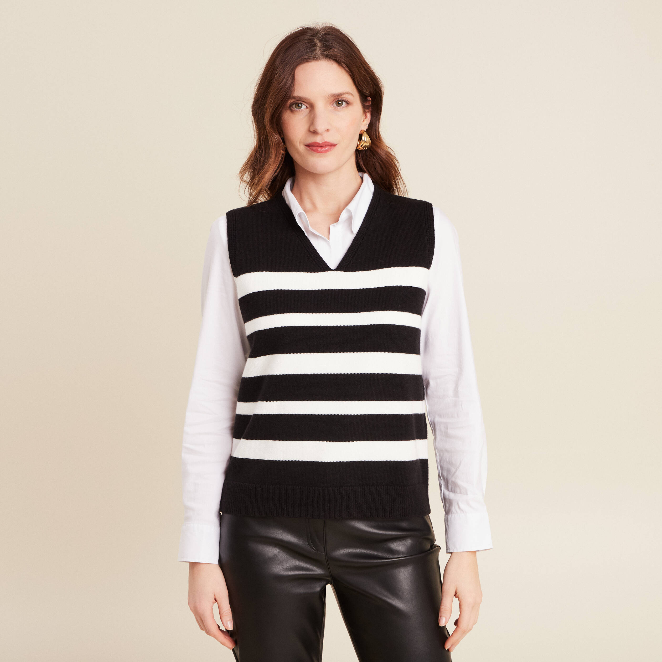 pull sans manches noir femme Pull sans manches noir femme