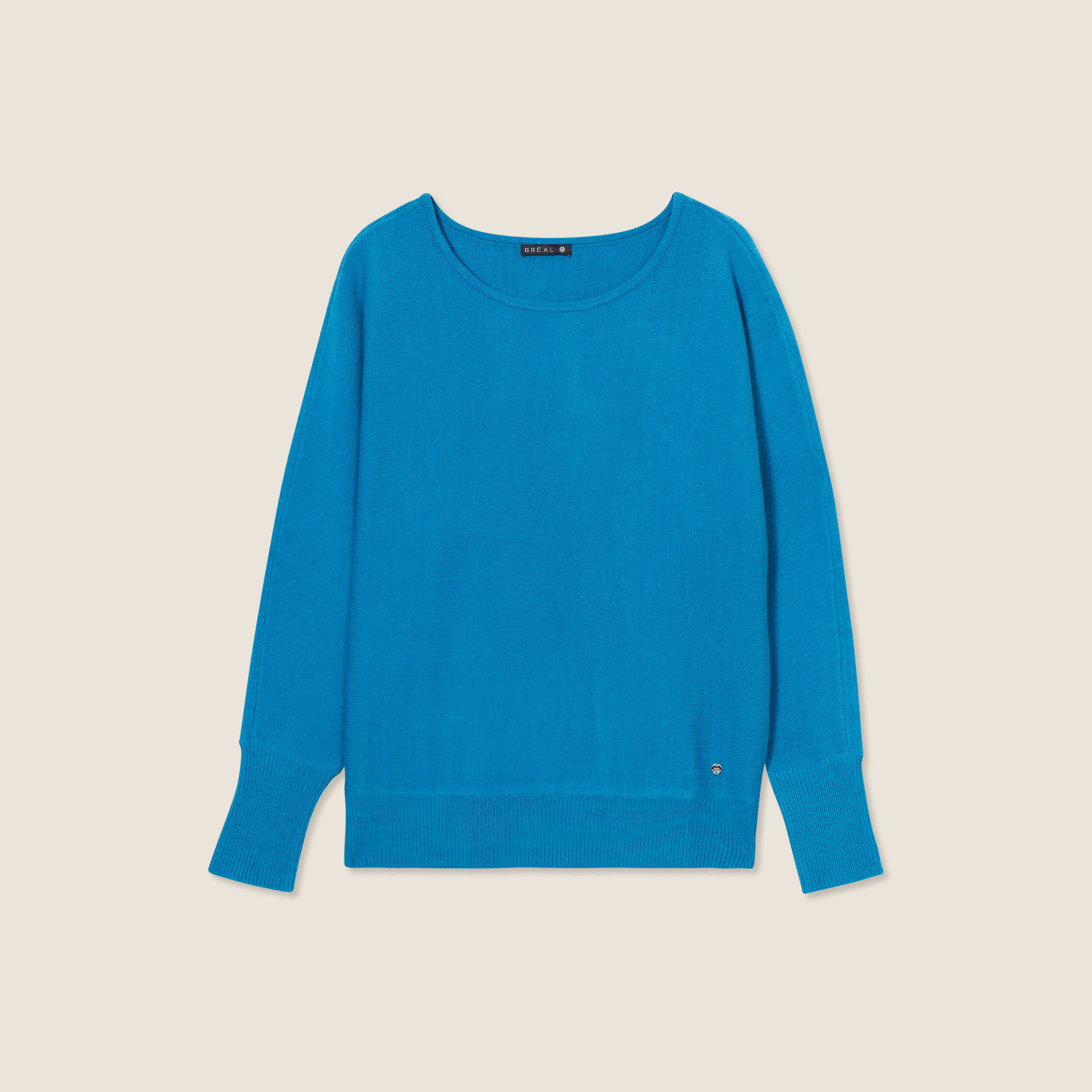 Pull manches longues bleu canard femme