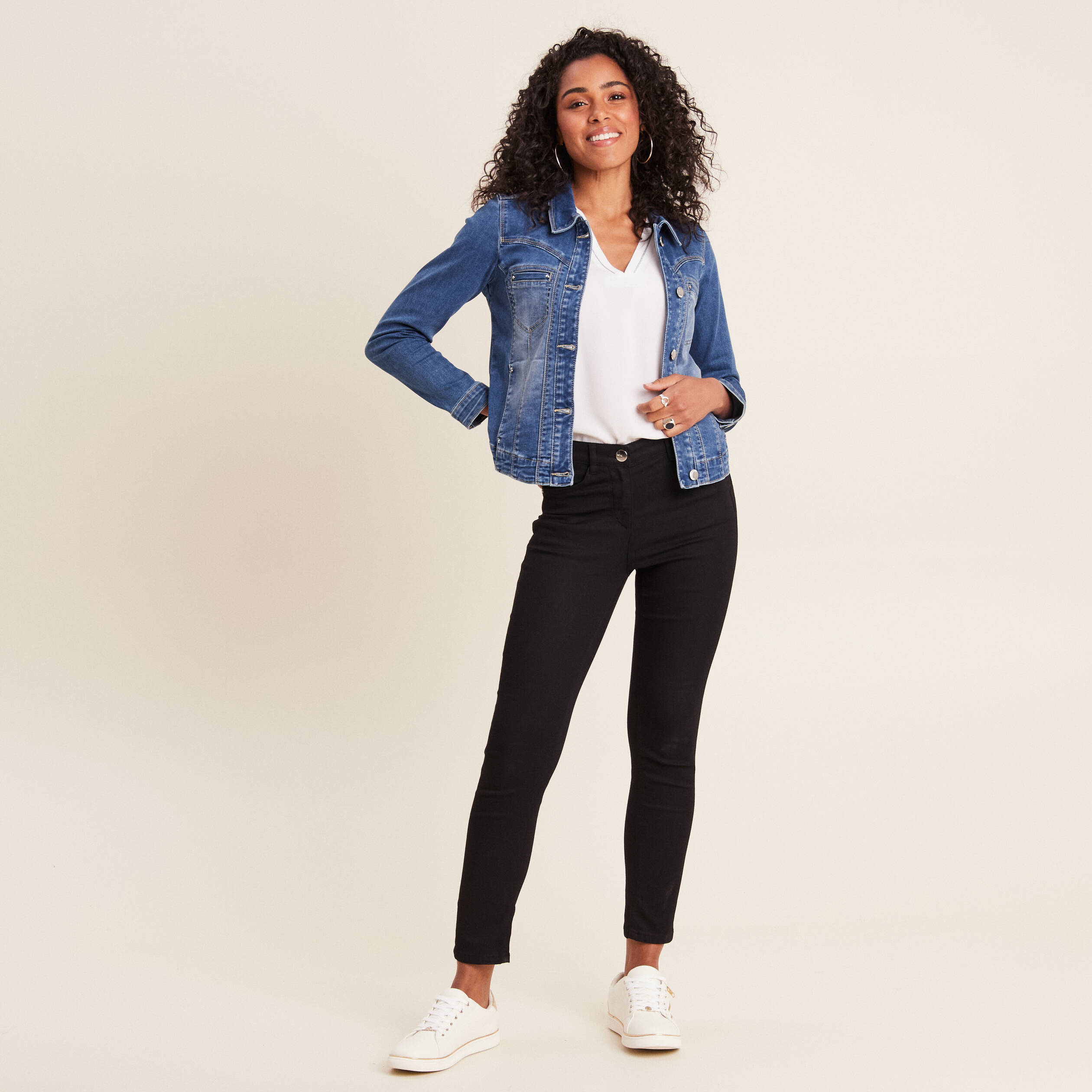 T-shirt manches courtes ecru femme