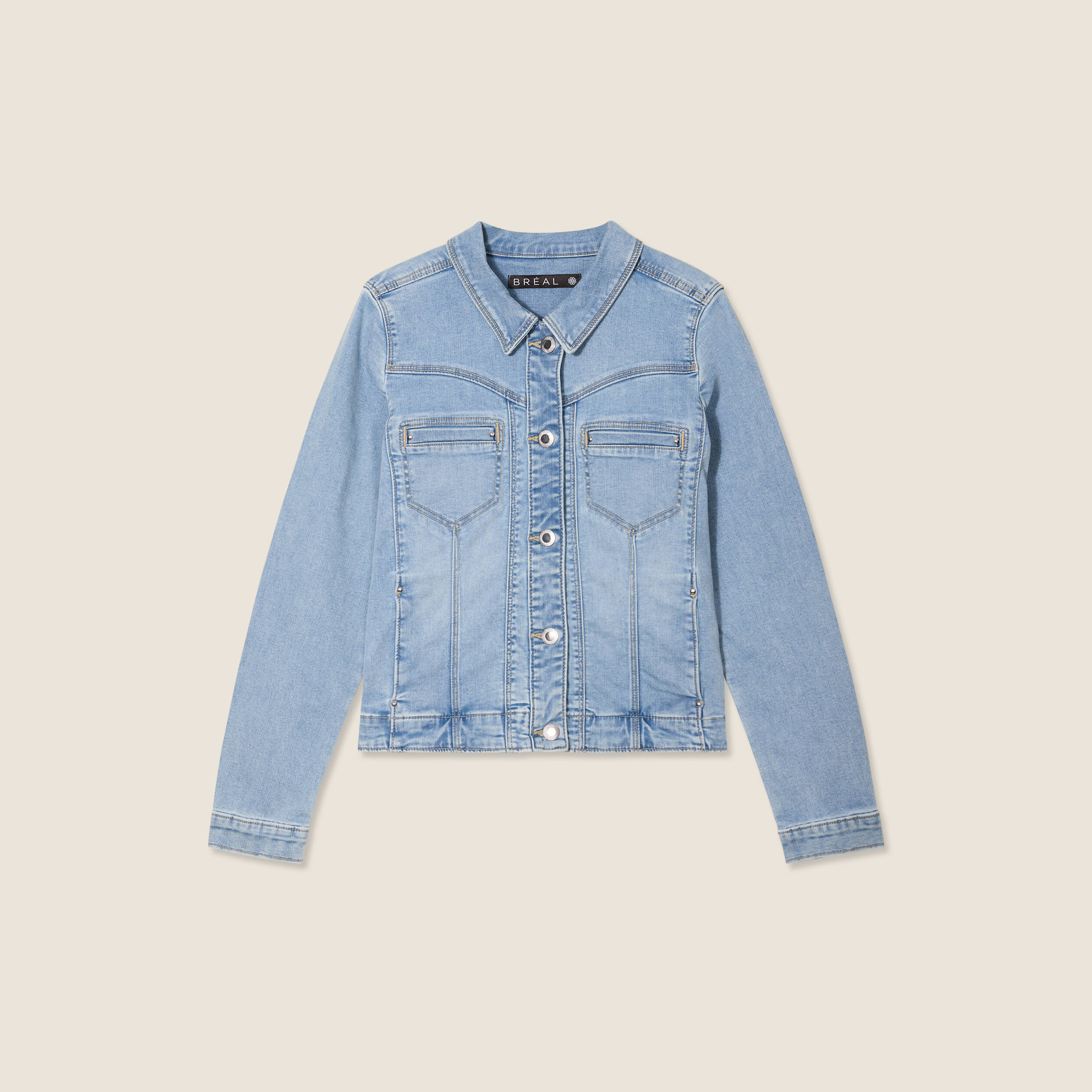 Blouson en jean denim baby bleu femme