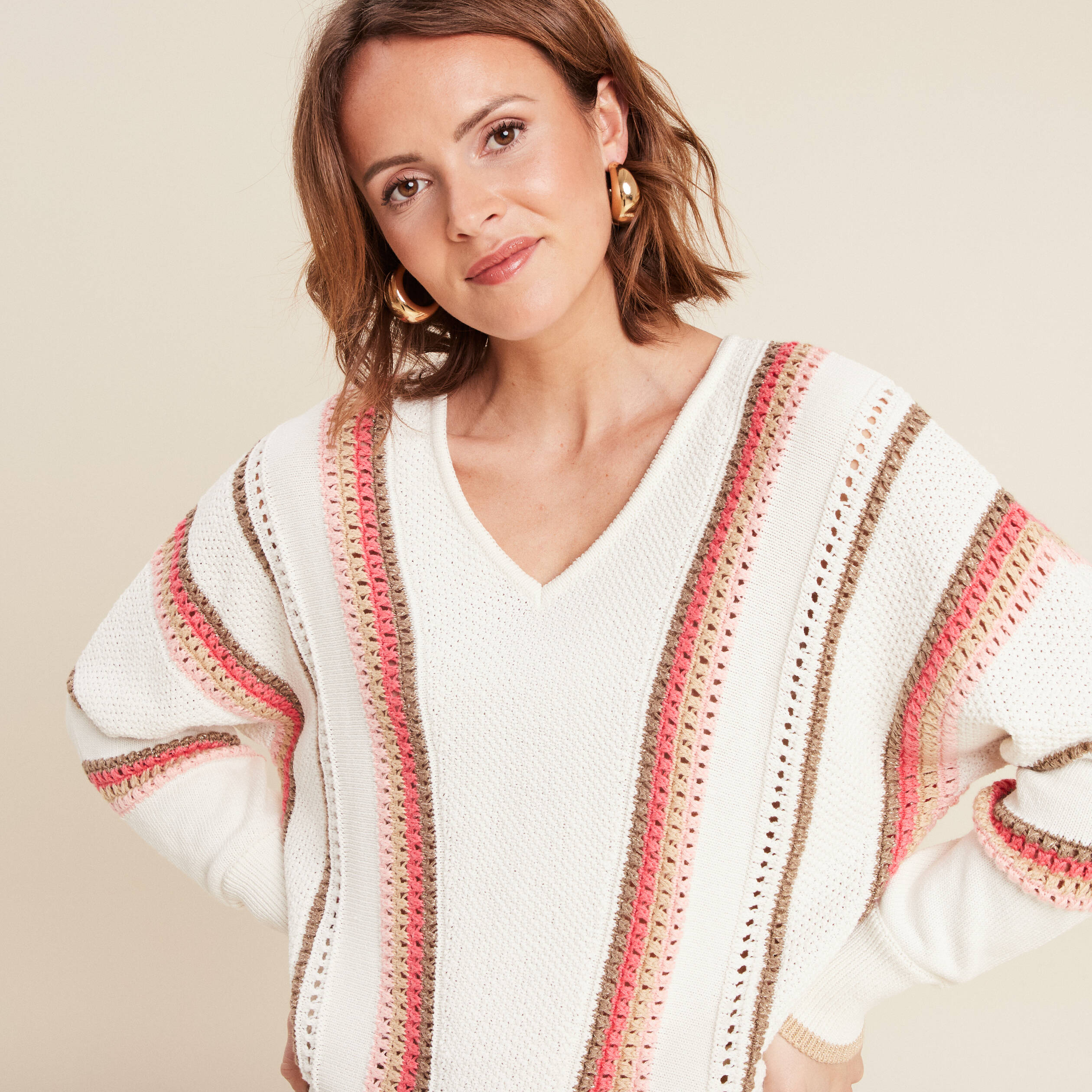 pull manches longues ecru femme Pull manches longues ecru femme