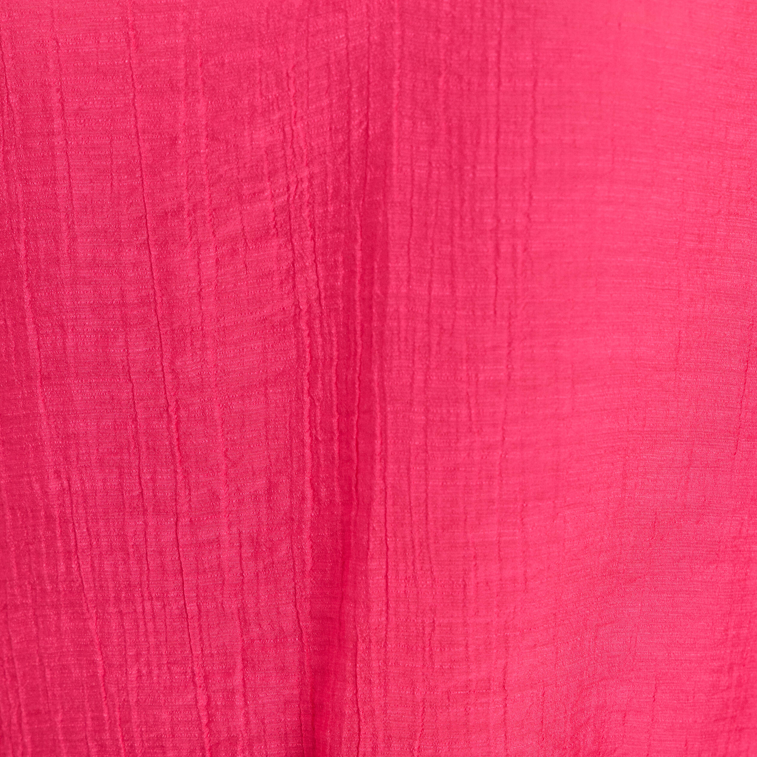 Blouse ample col tunisien manches 3/4 rose fushia femme