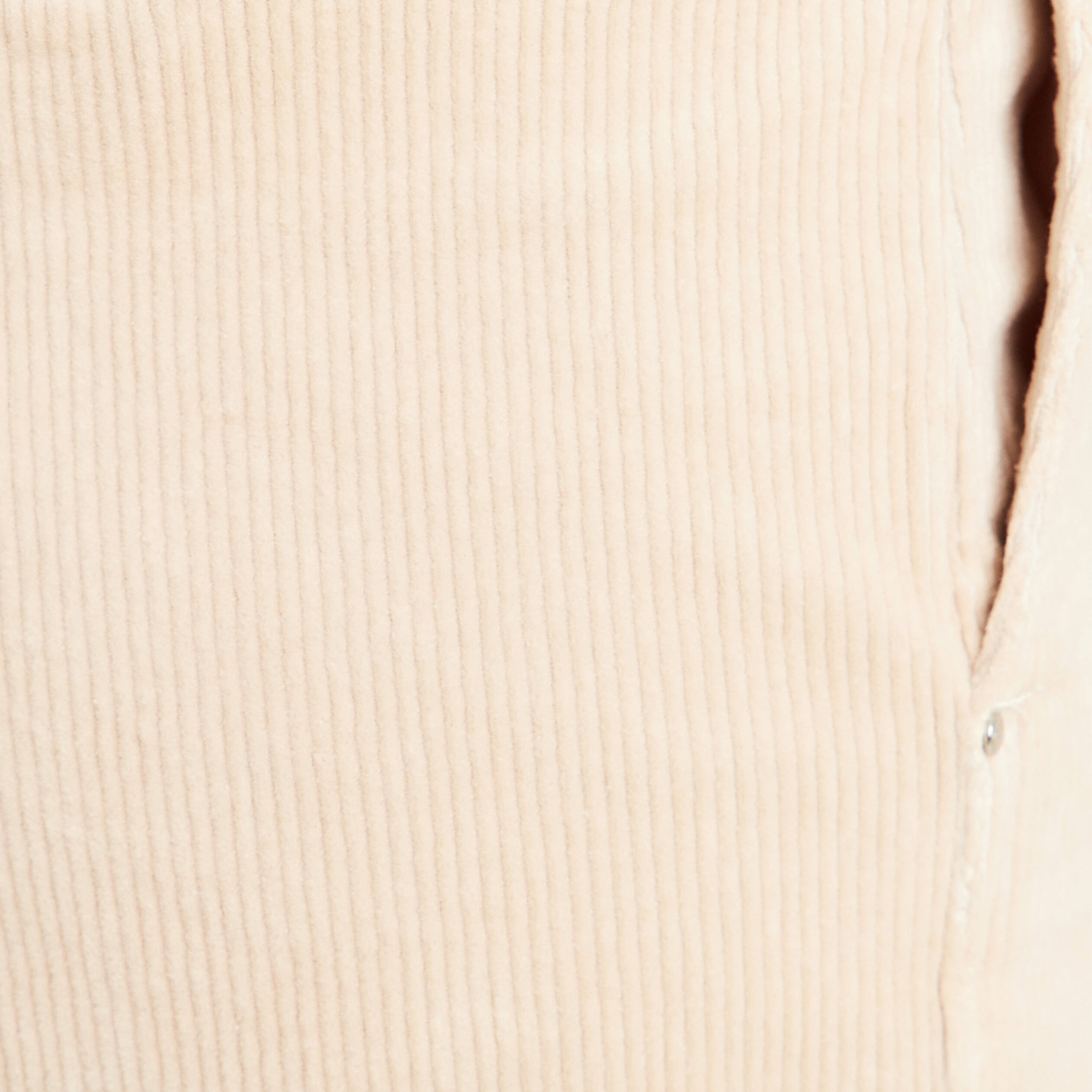 Pantalon large 7/8&egrave;me en velours sable femme