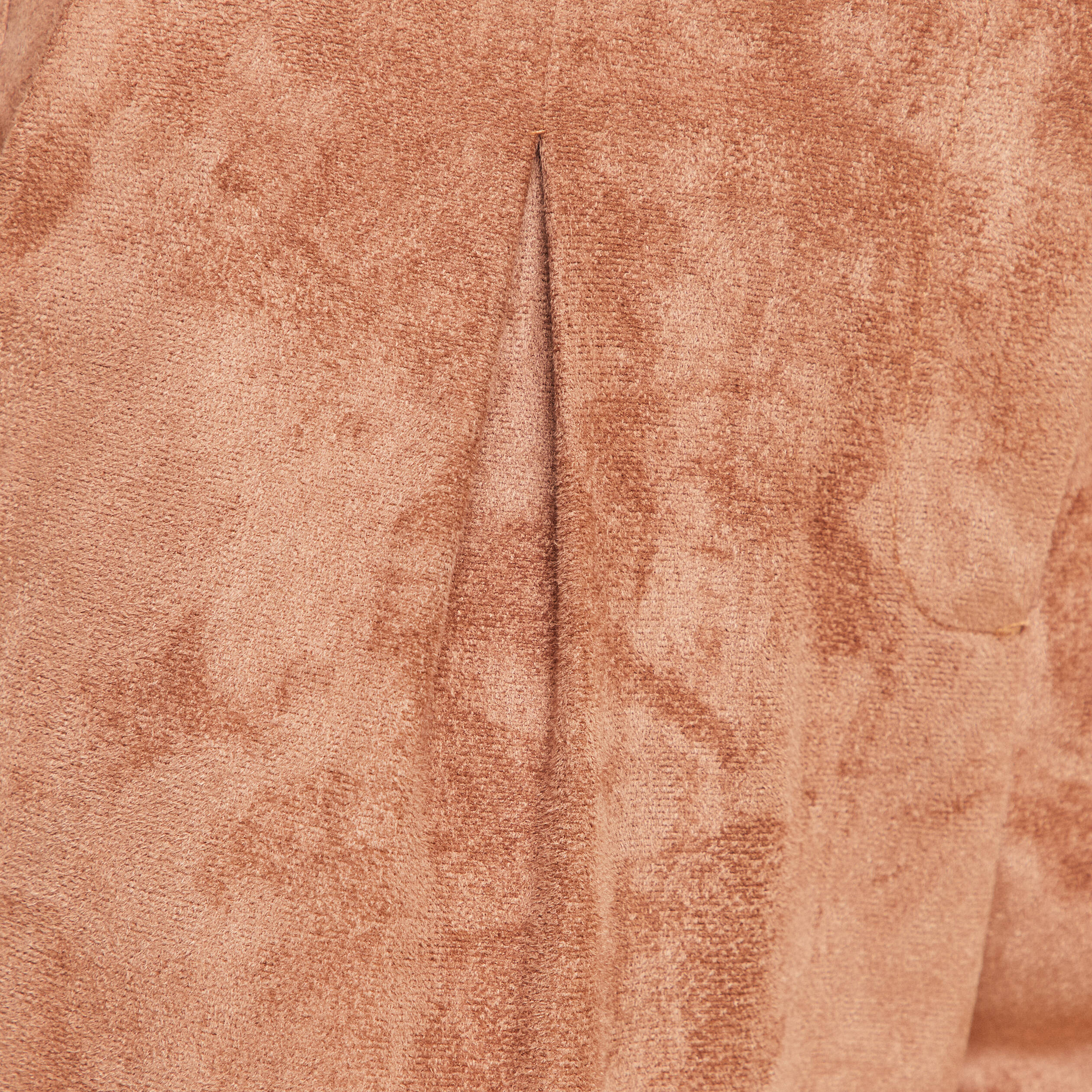 Pantalon su&eacute;dine large &agrave; pinces marron clair femme