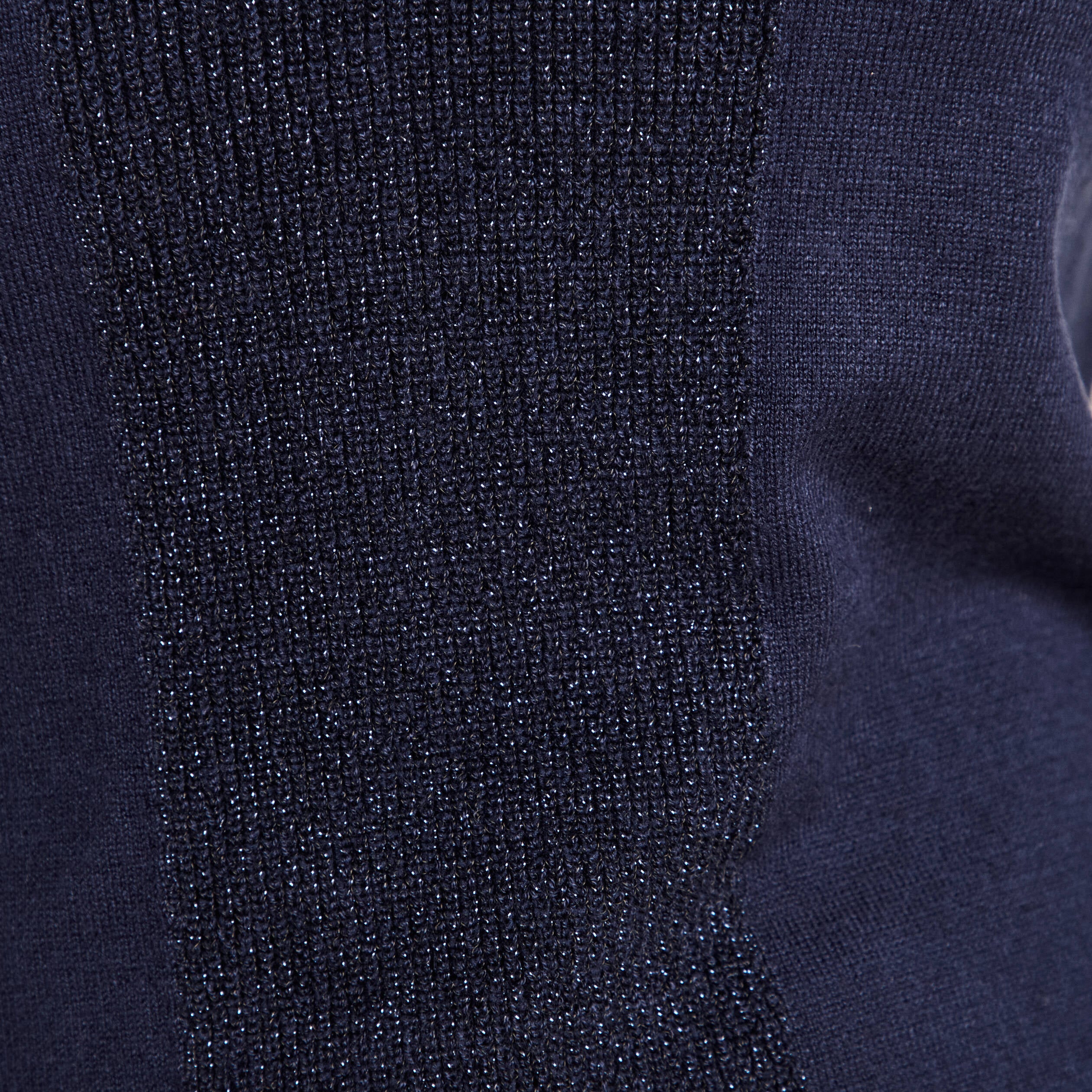 Pull manches longues bleu marine femme