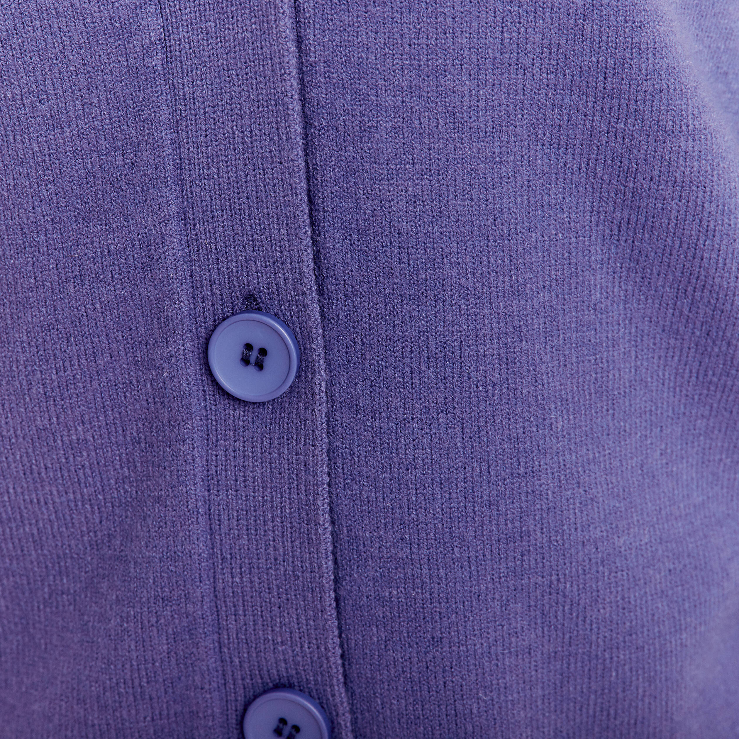 Gilet manches longues col en V violet femme