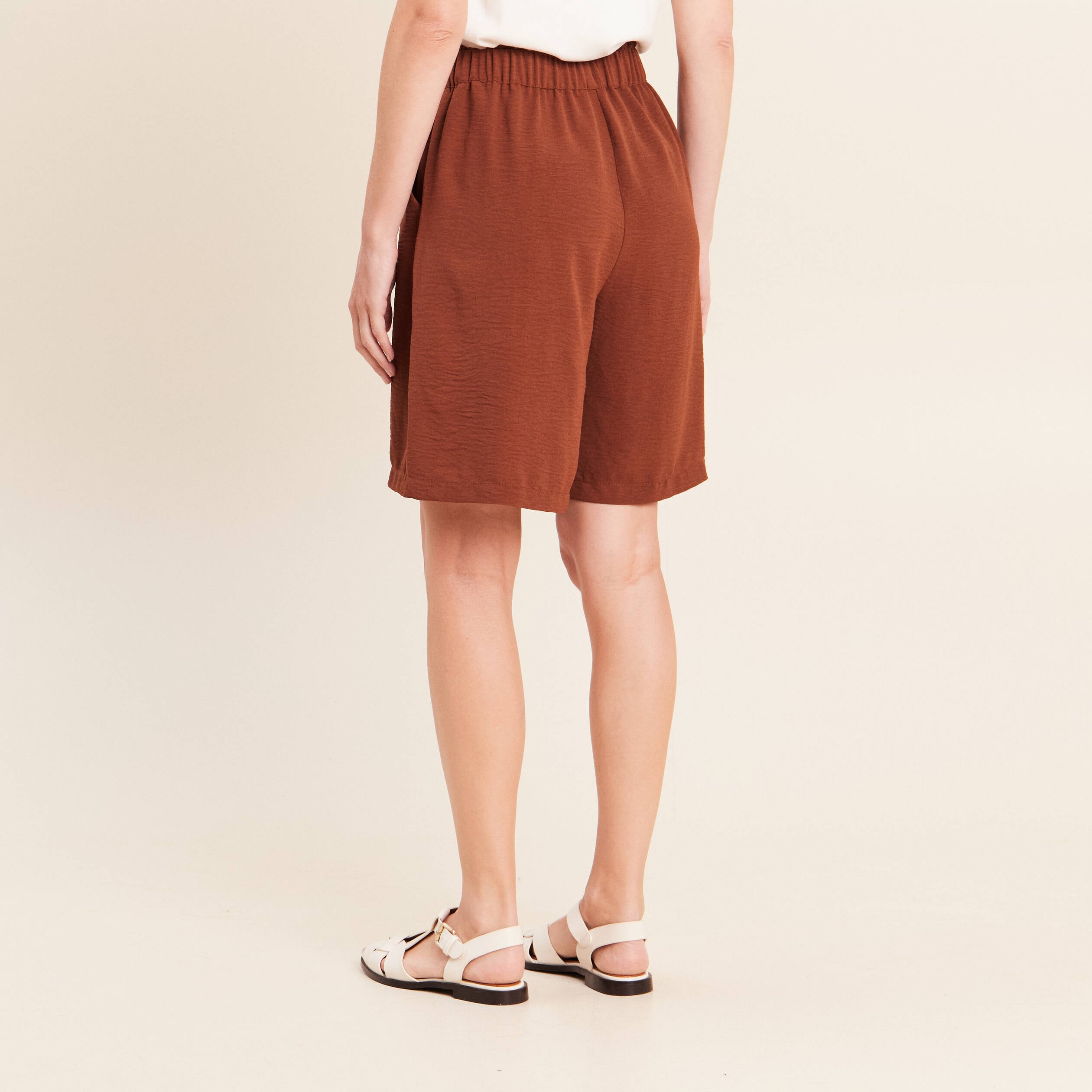 Bermuda marron femme