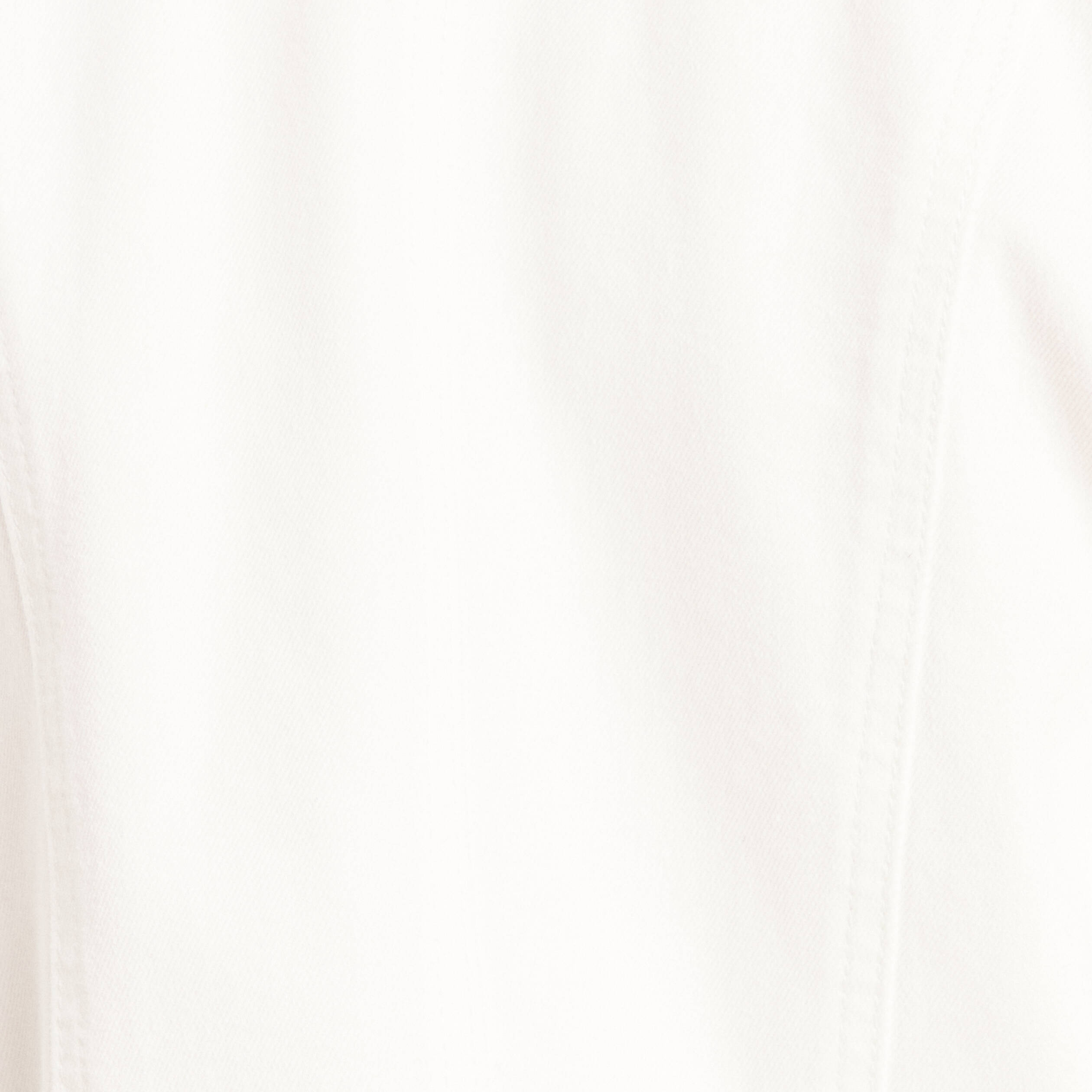 Veste en jean détails tressés blanc femme