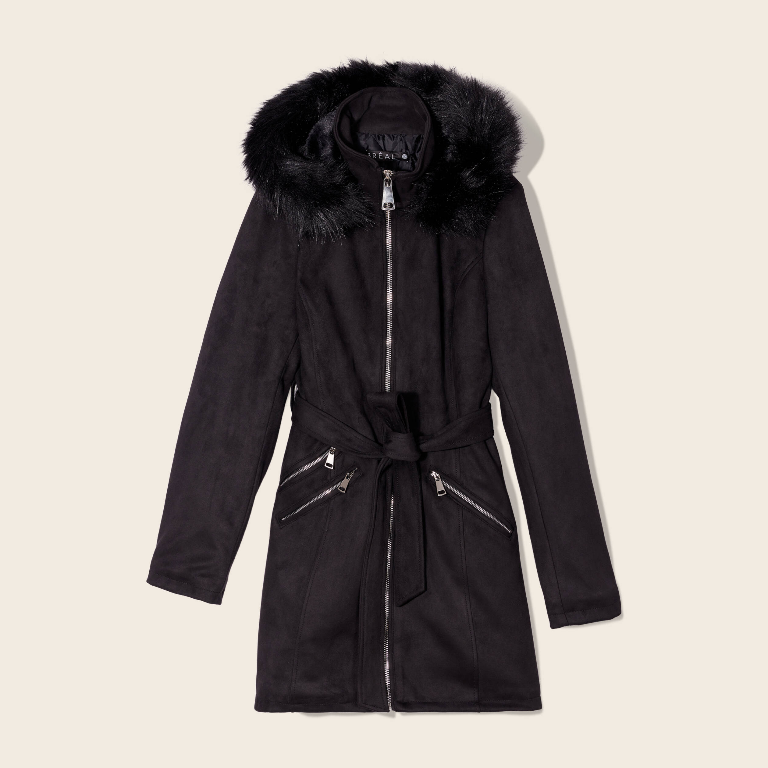 Manteau femme cintré capuche sales
