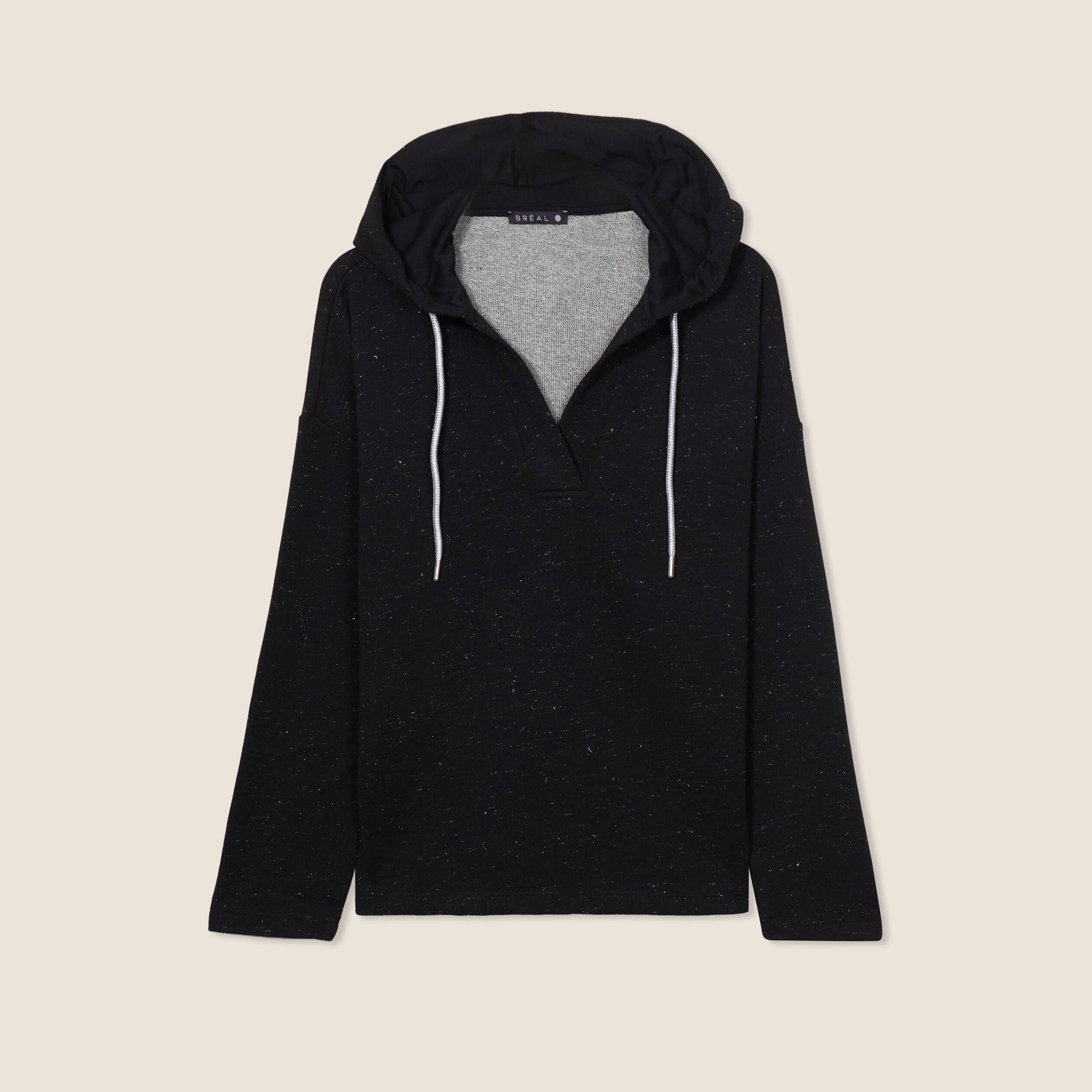 Sweat à capuche noir femme