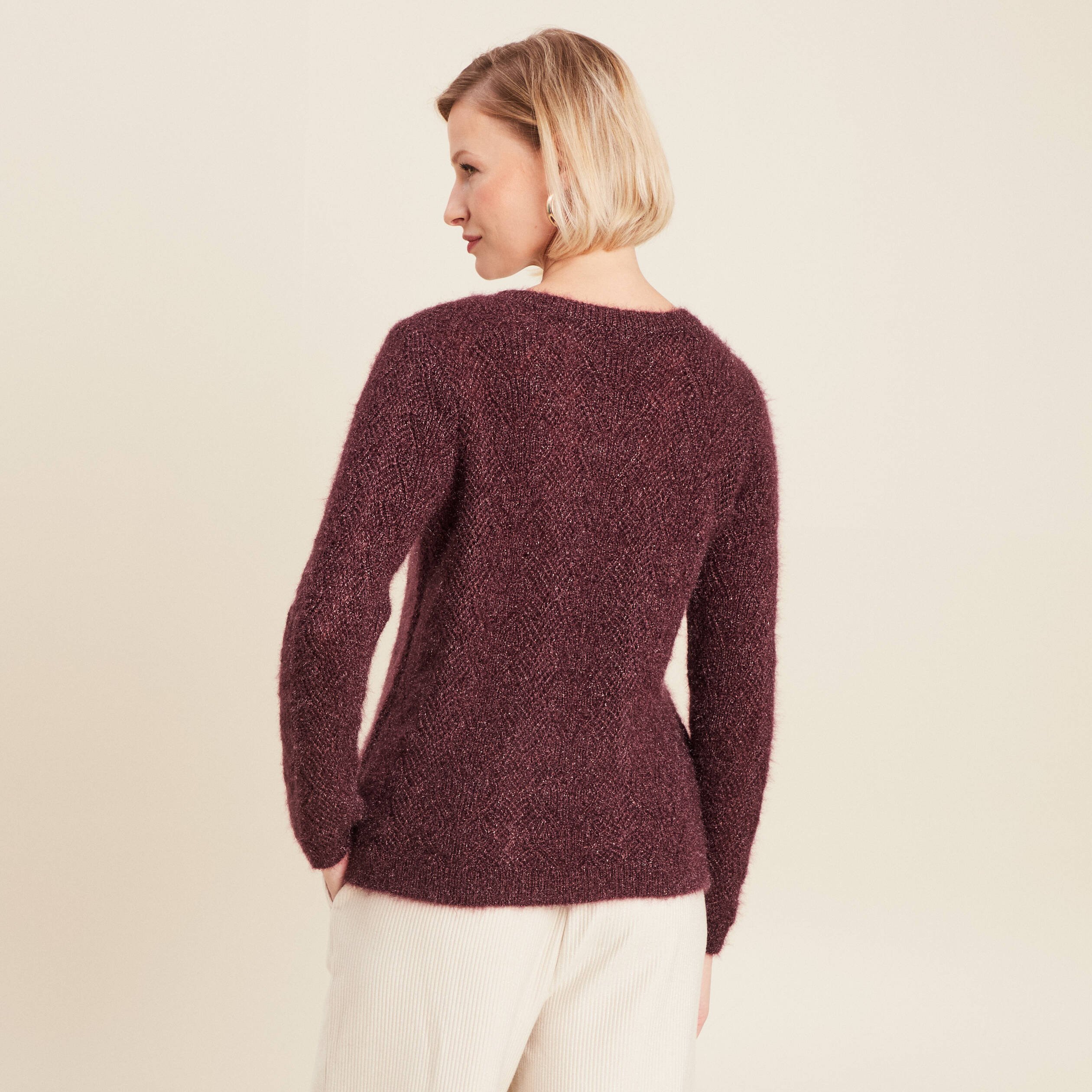 pull manches longues bordeaux femme Pull manches longues bordeaux femme