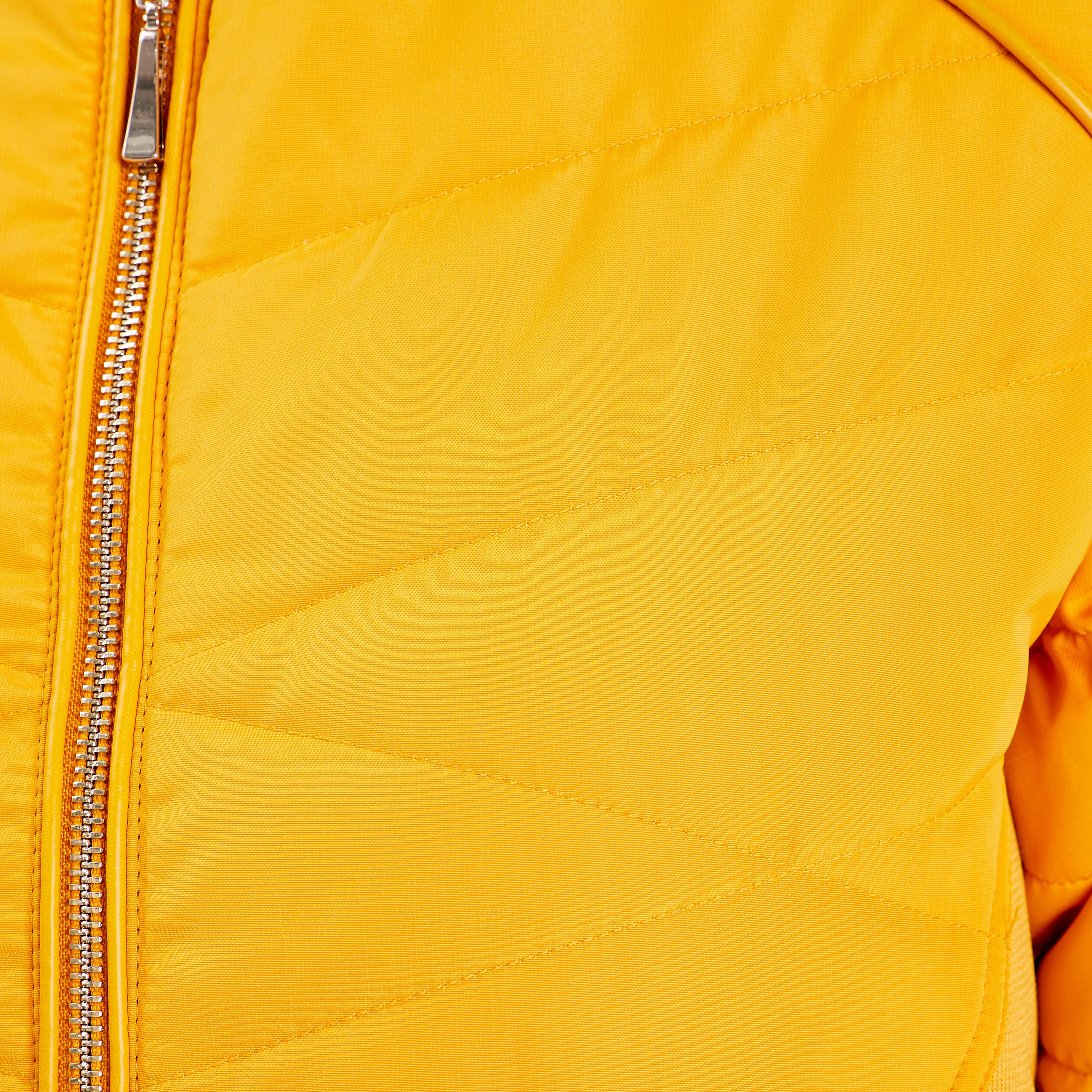 Doudoune droite jaune or femme
