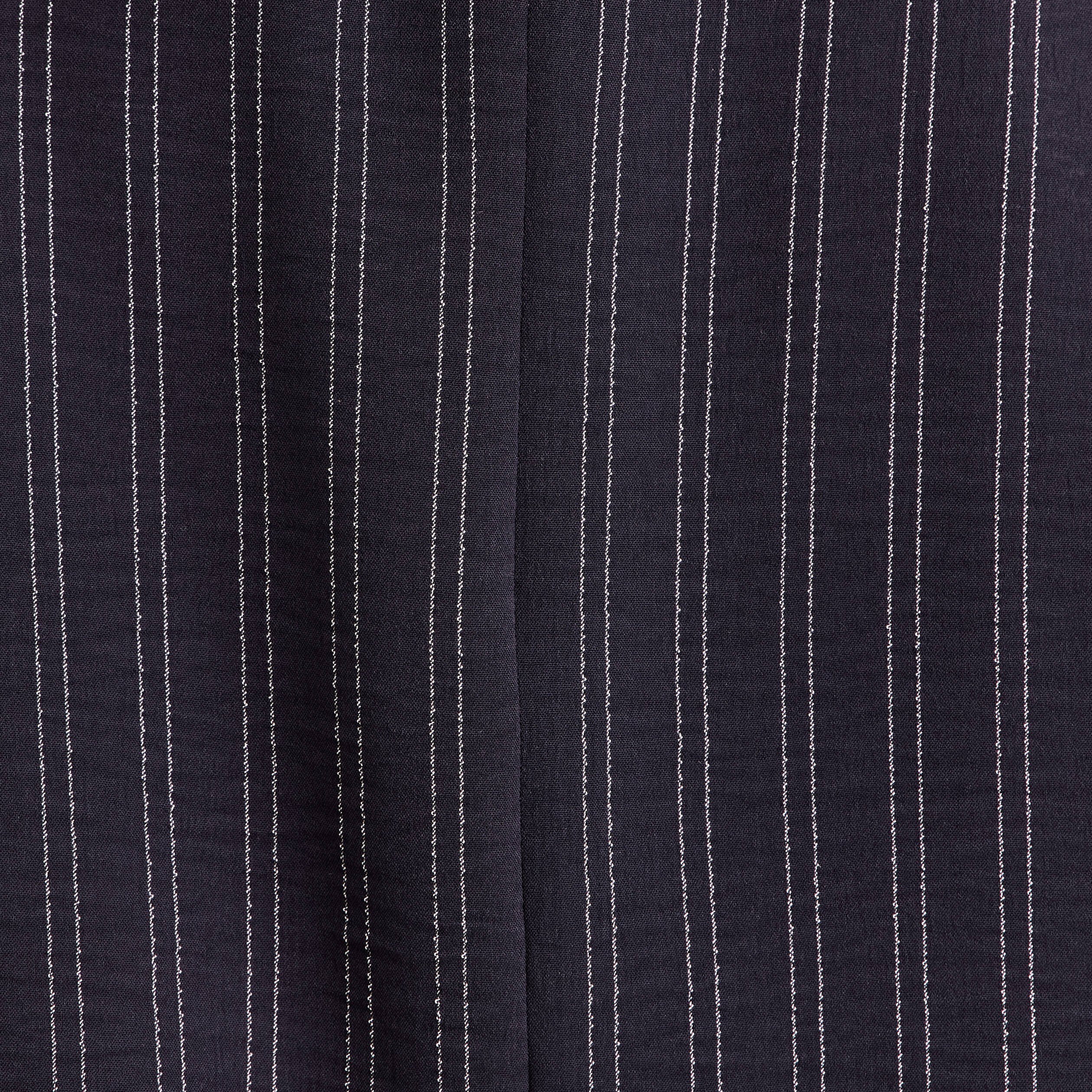 Veste longue droite col tailleur bleu femme