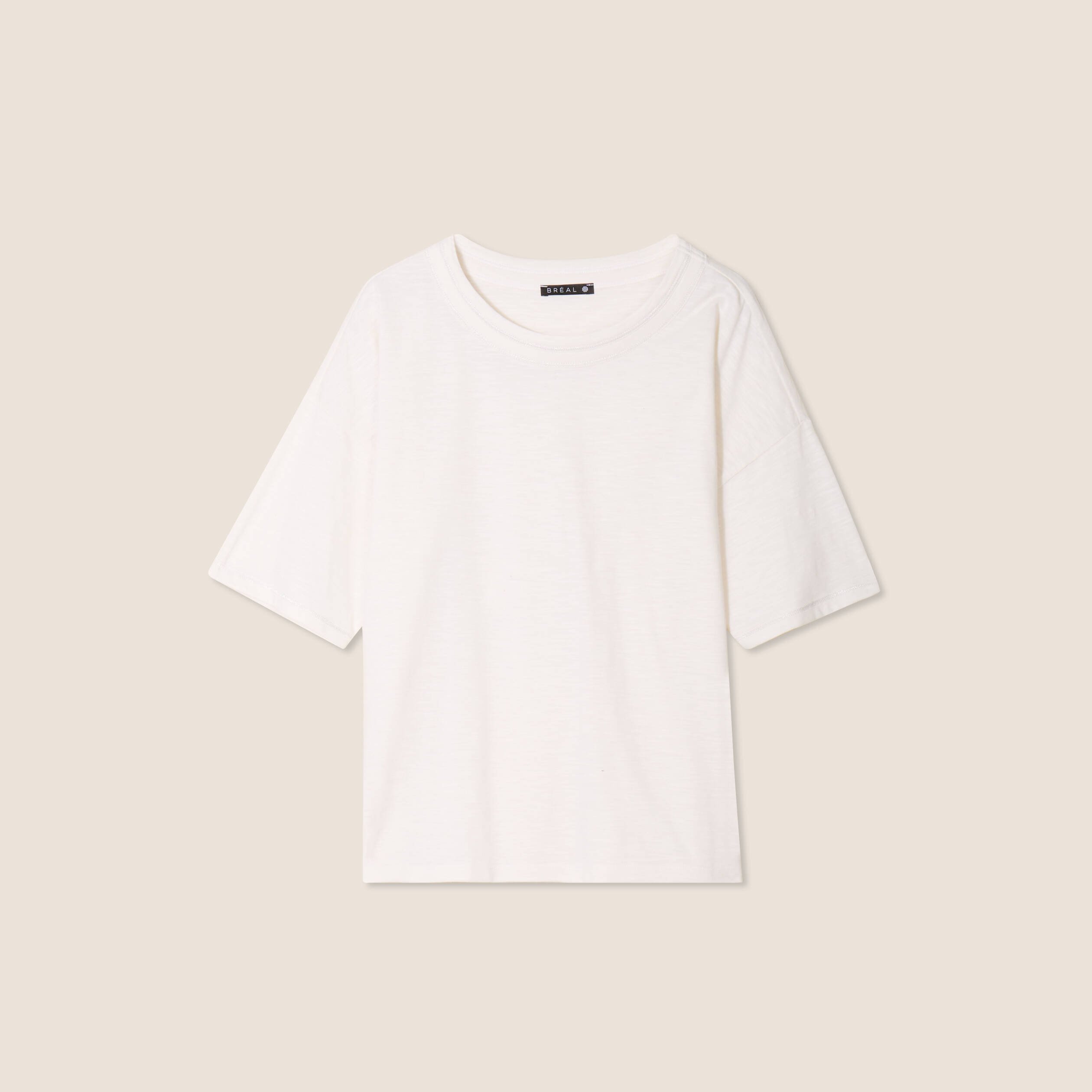T-shirt manches courtes ecru femme