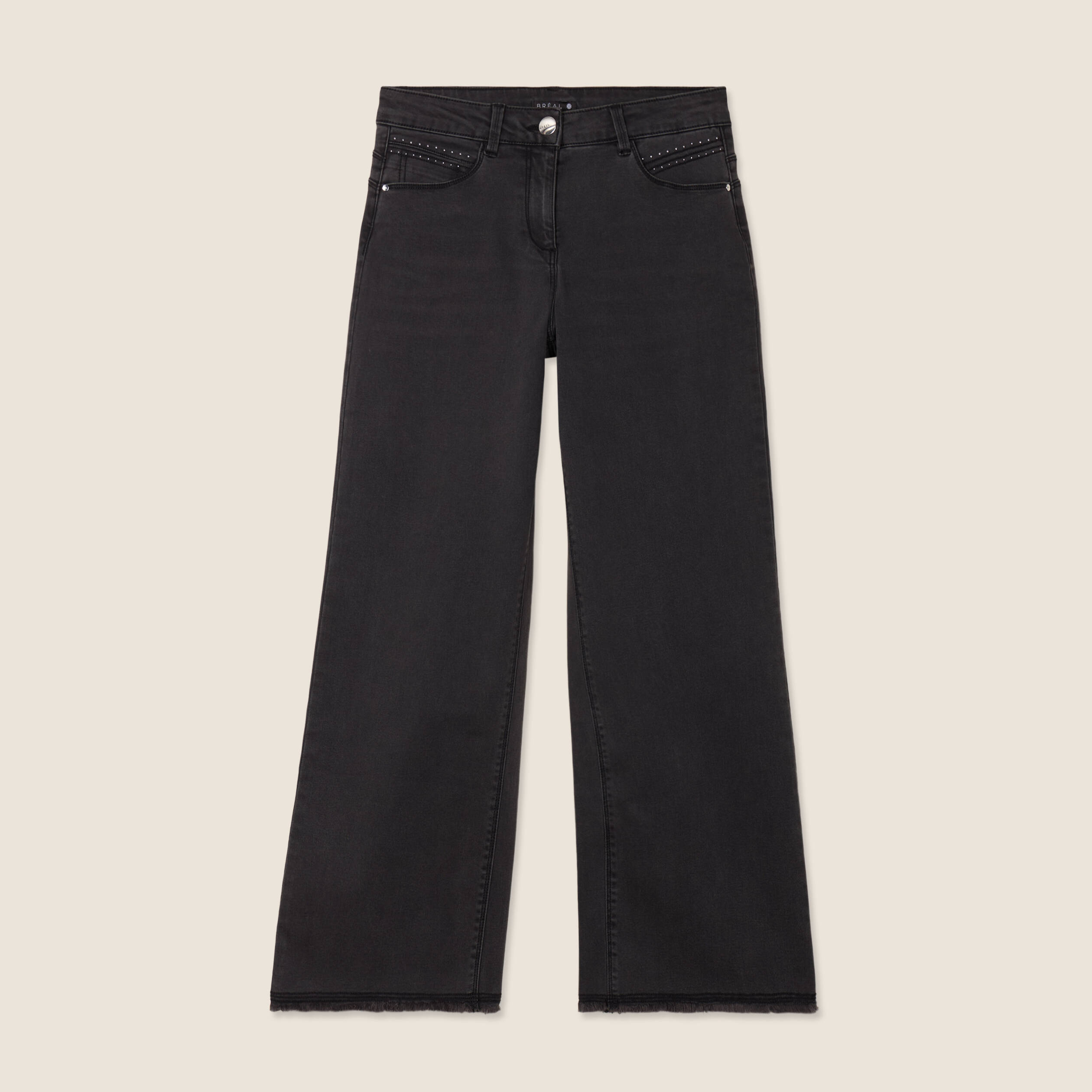 jean large 78eme denim gris femme Jean large 7/8ème denim gris femme
