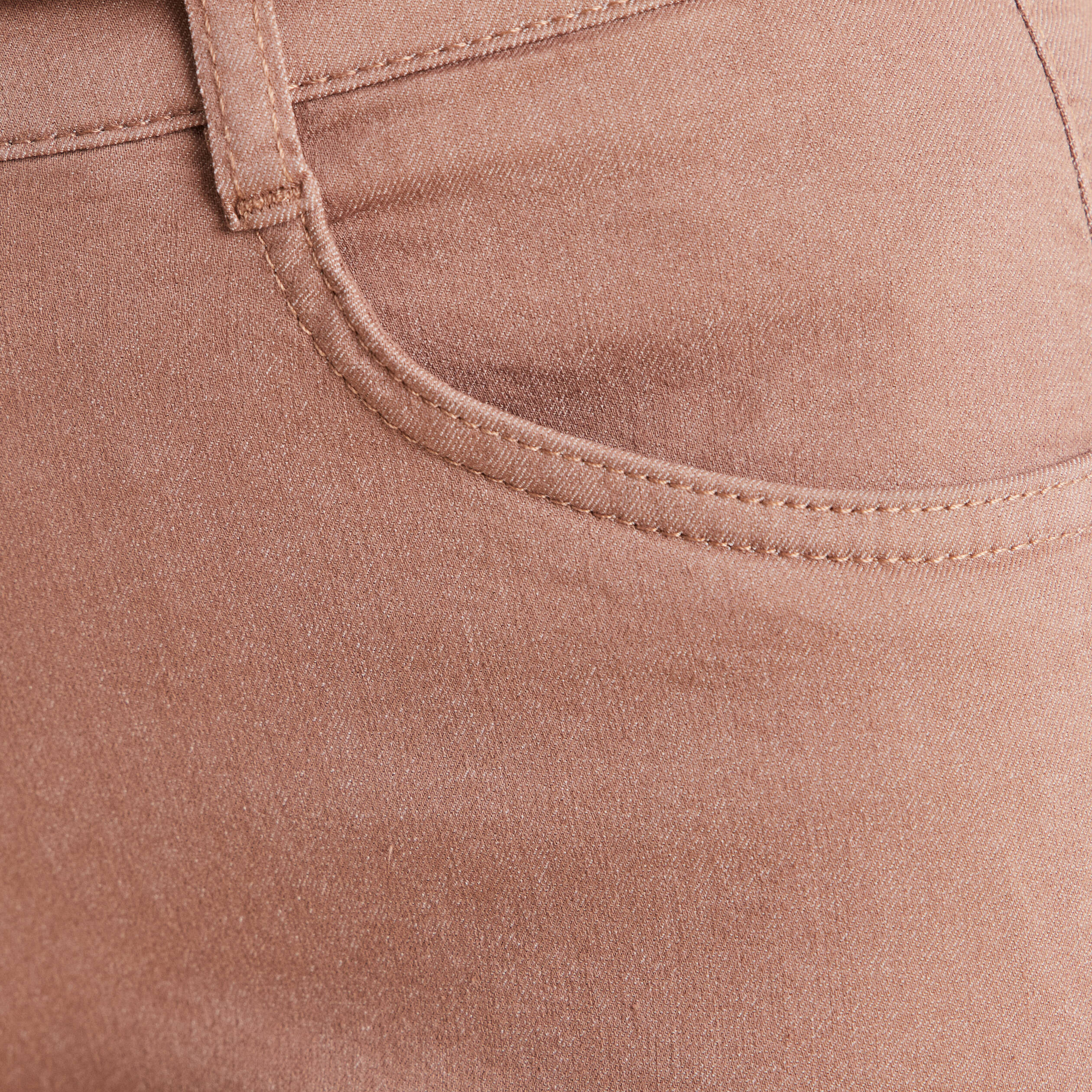 Pantalon magique Le L&eacute;ger coupe barrel taupe femme