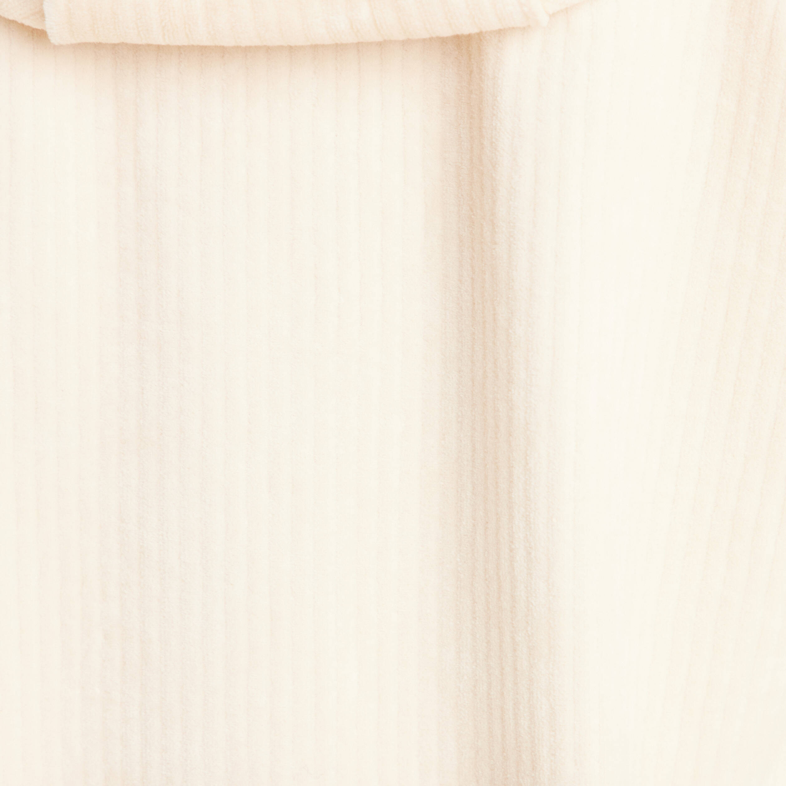 Sweat velours à capuche ivoire femme
