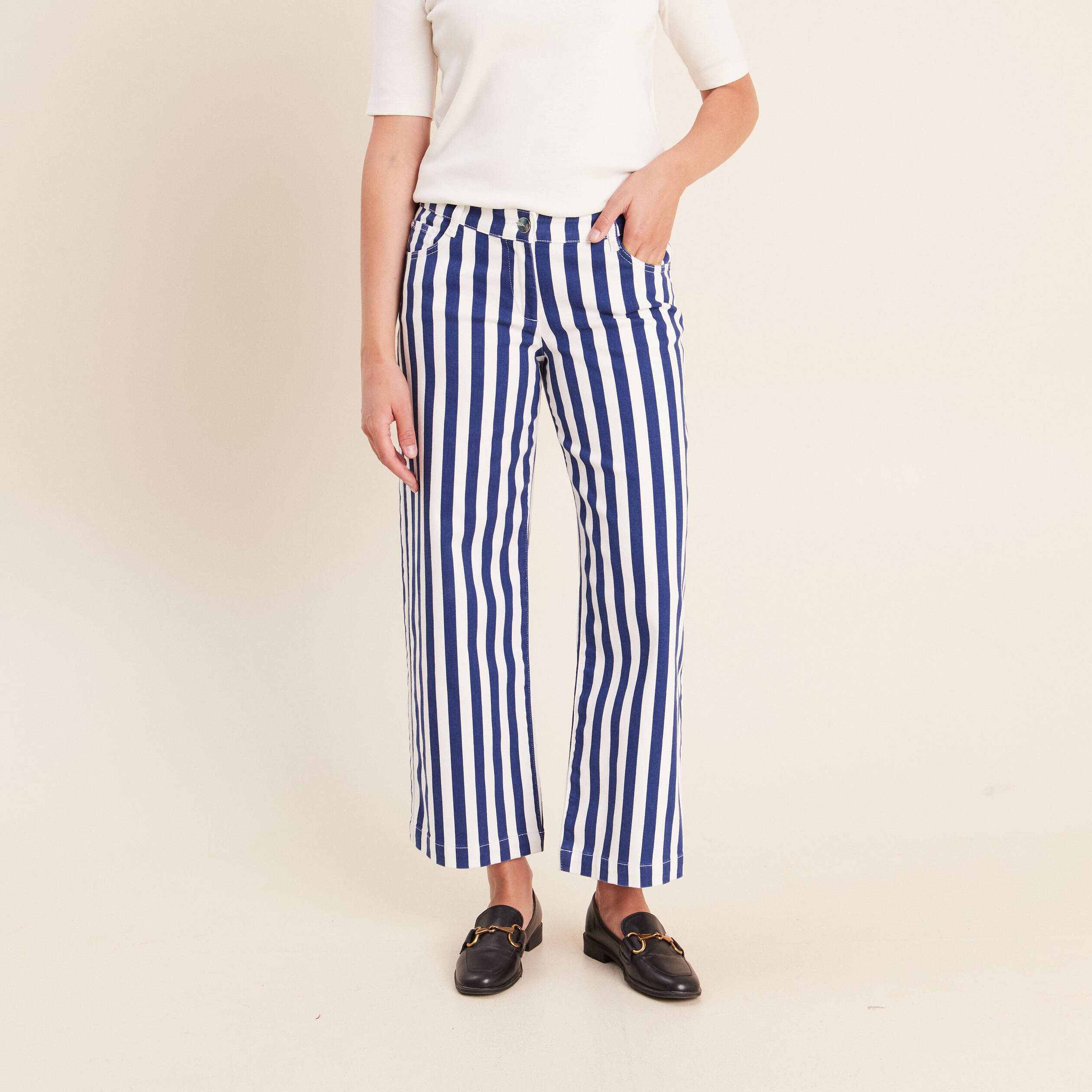 Pantalon bleu femme