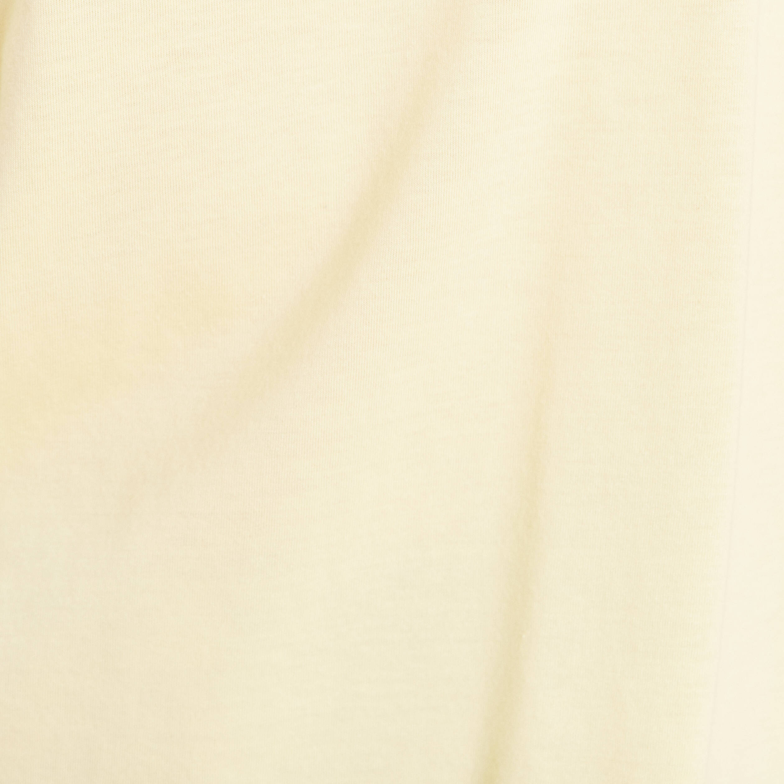 T-shirt col rond manches courtes jaune pastel femme