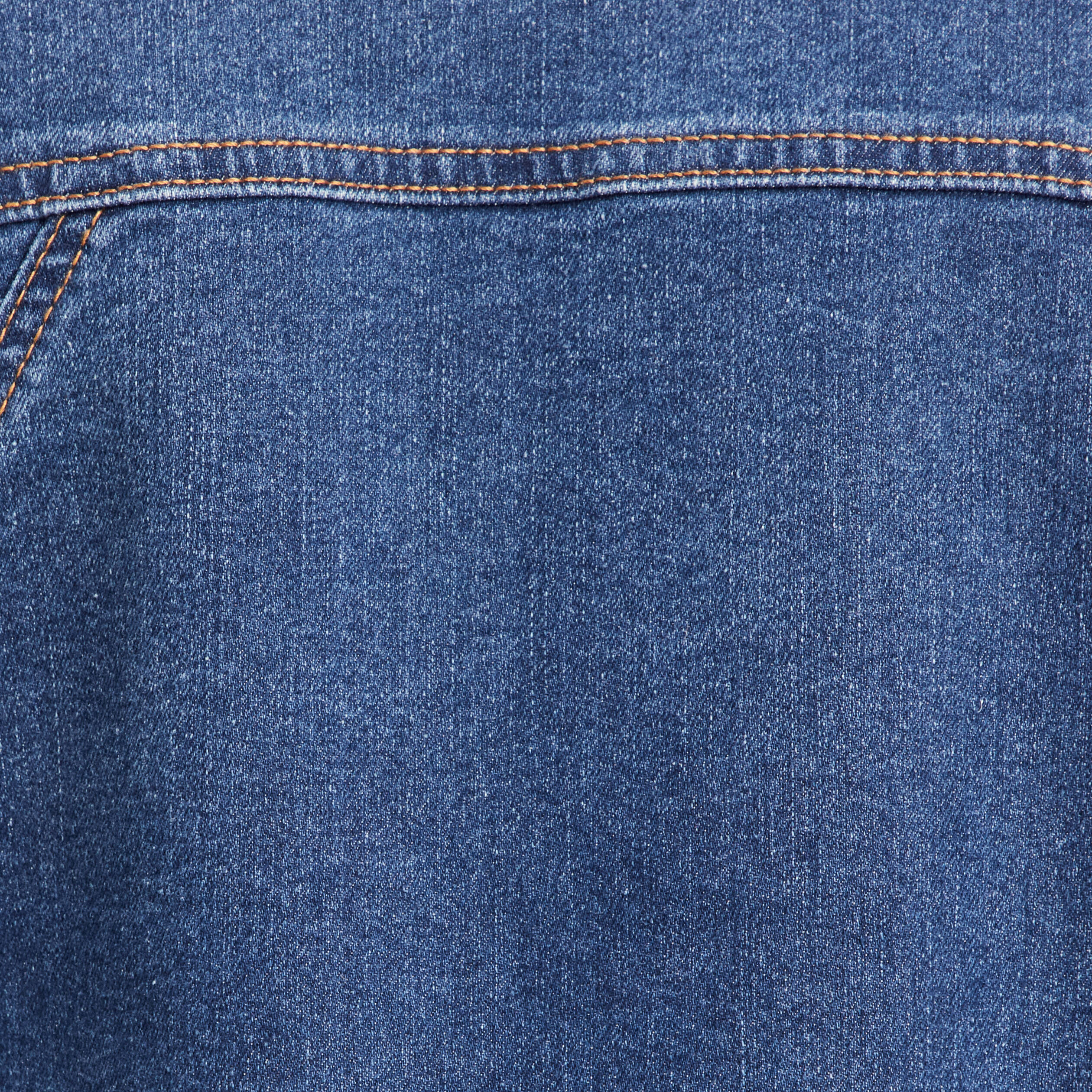 Veste sans manches en jean denim stone femme