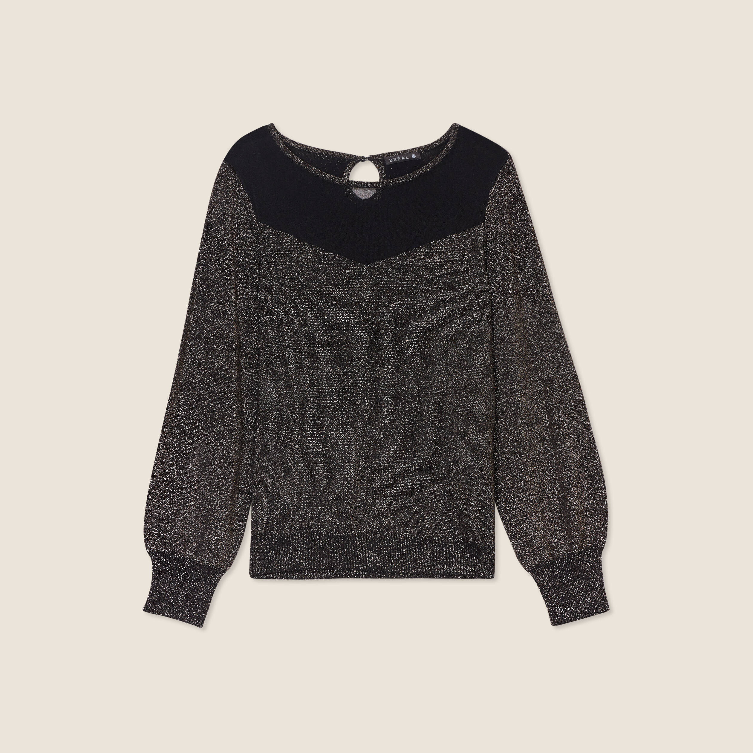 Pull manches longues camel femme