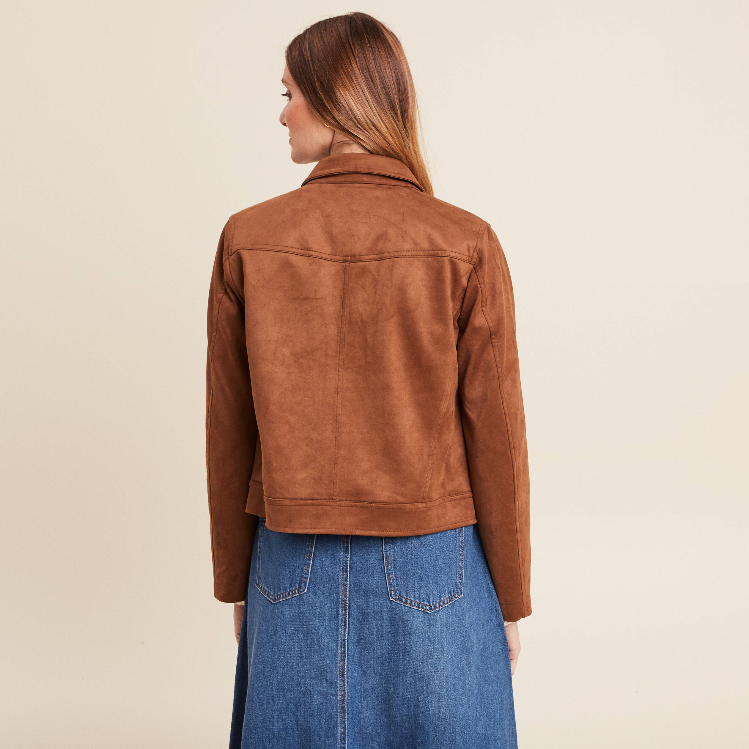 veste doublee marron fonce femme Veste doublée marron foncé femme