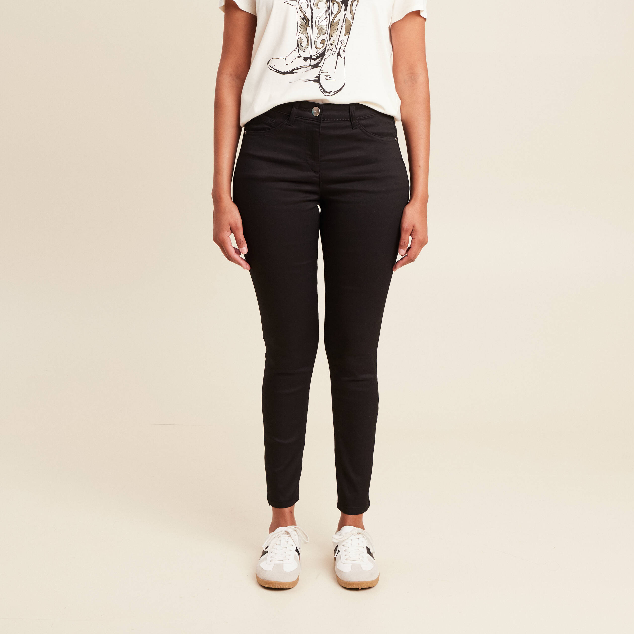 Pantalon magique Le L&eacute;ger coupe ajust&eacute;e noir femme