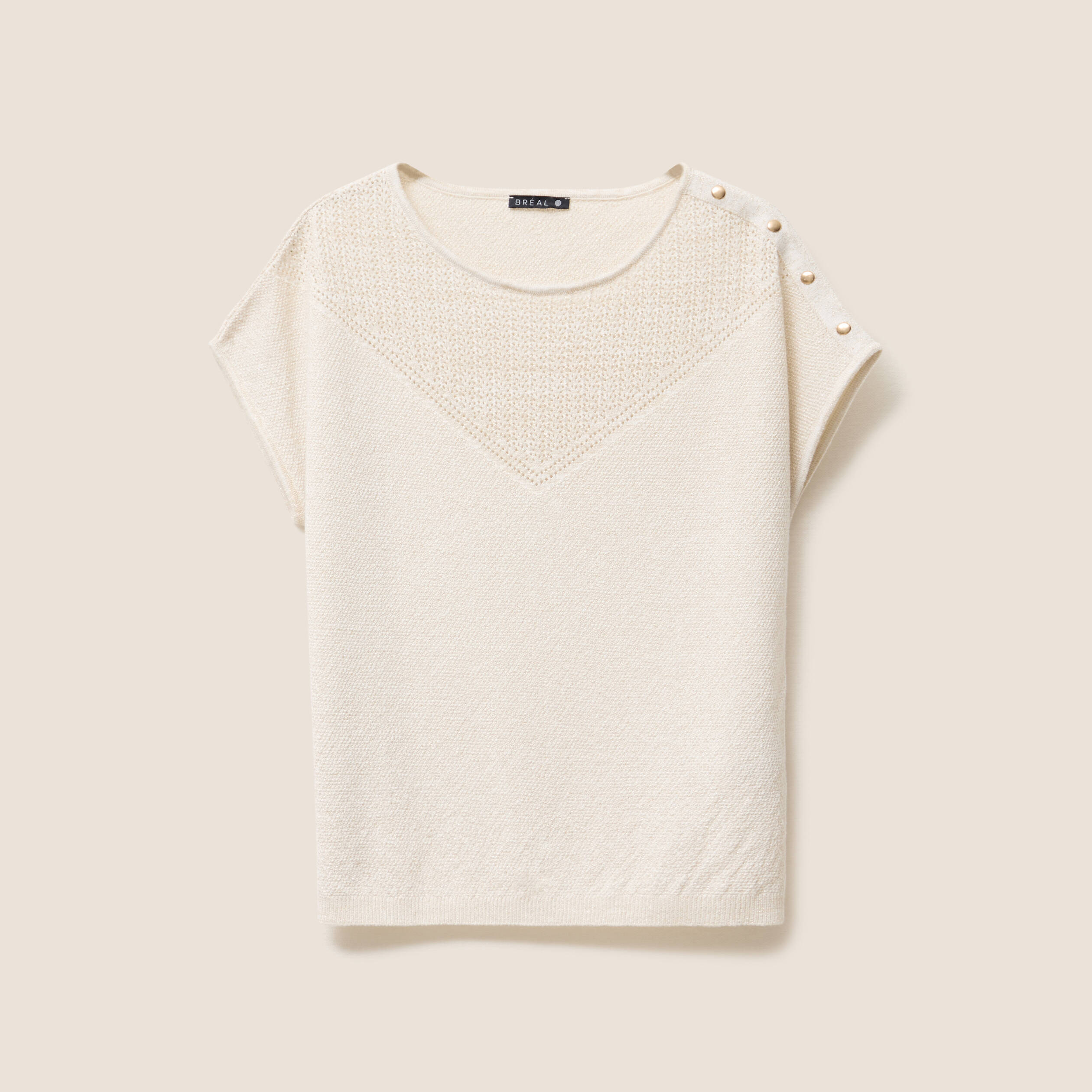 pull manches courtes ecru femme Pull manches courtes ecru femme