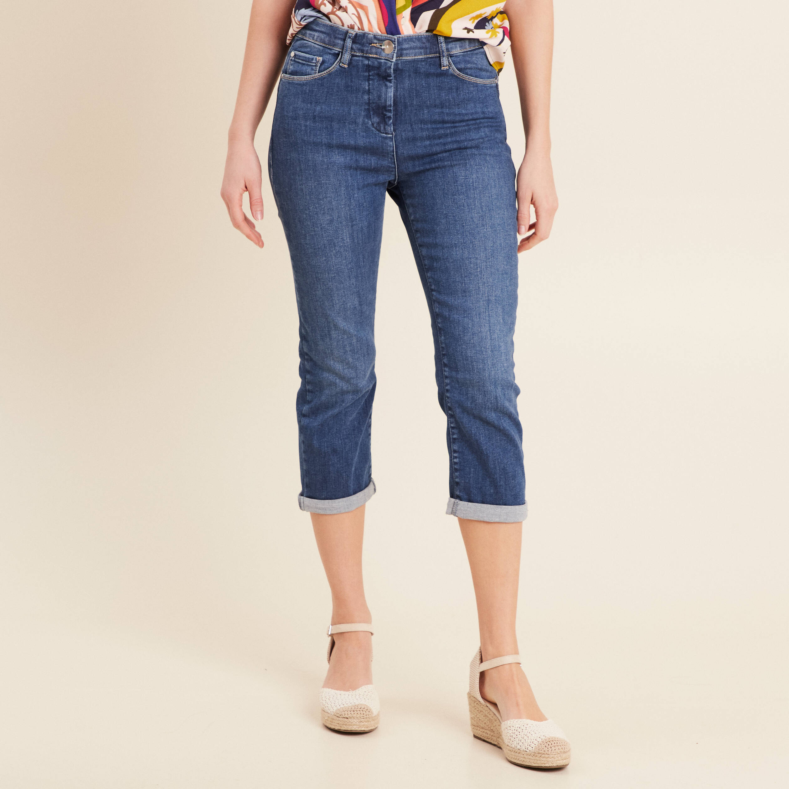 Pantalon magique l'unique denim double stone femme